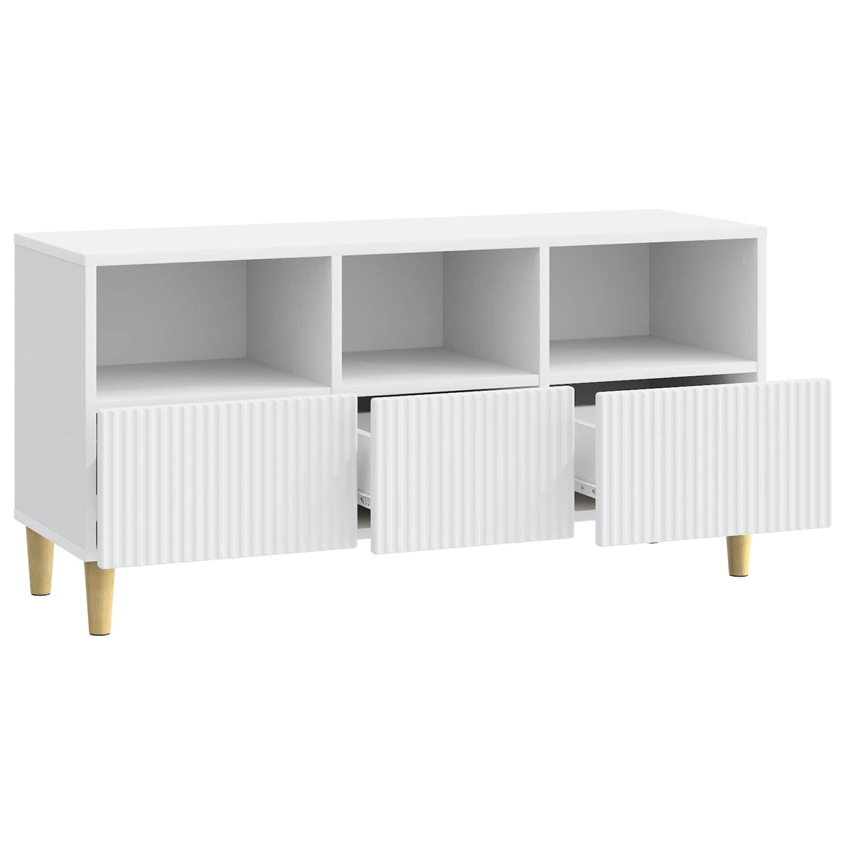 TV Cabinet with Drawer White 102 x 34.5 x 50 cm Engineered Wood