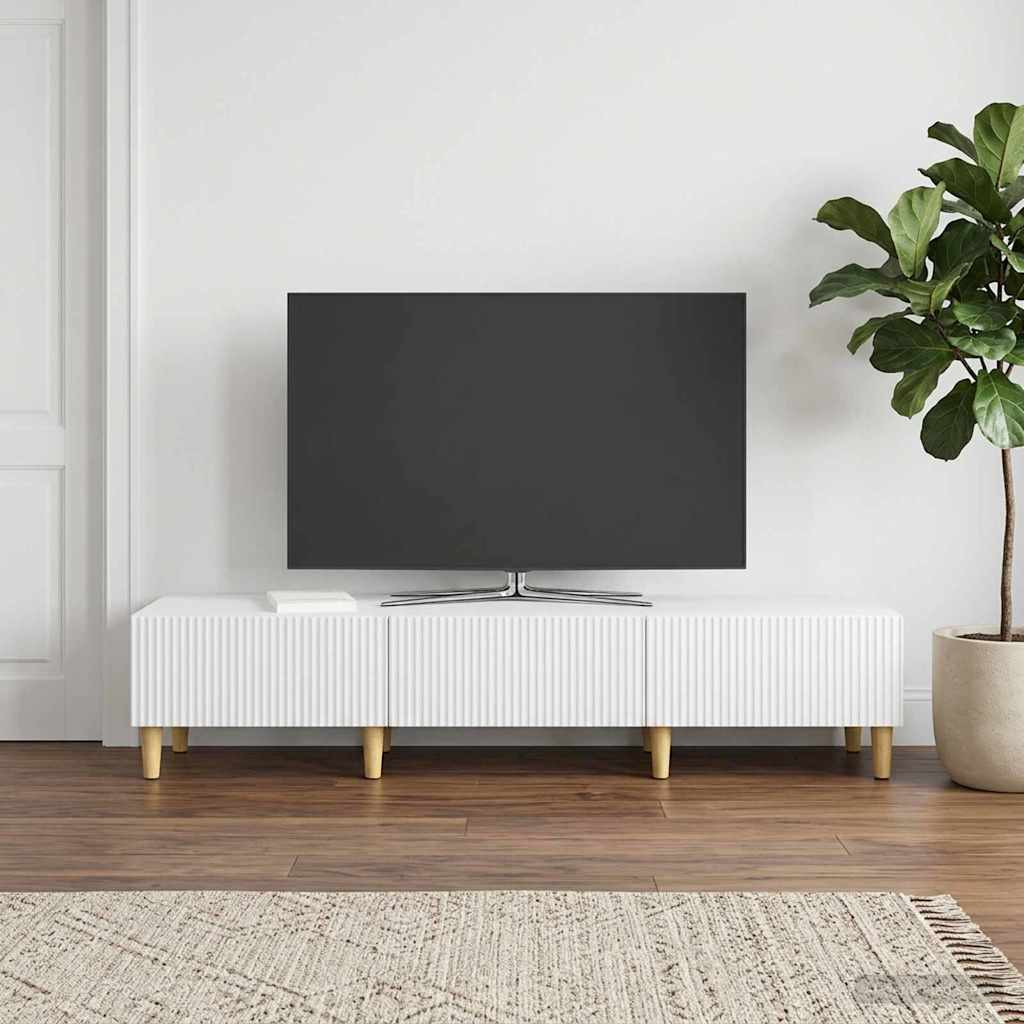 TV Cabinet with Drawer White 147 x 34.5 x 30 cm Engineered Wood
