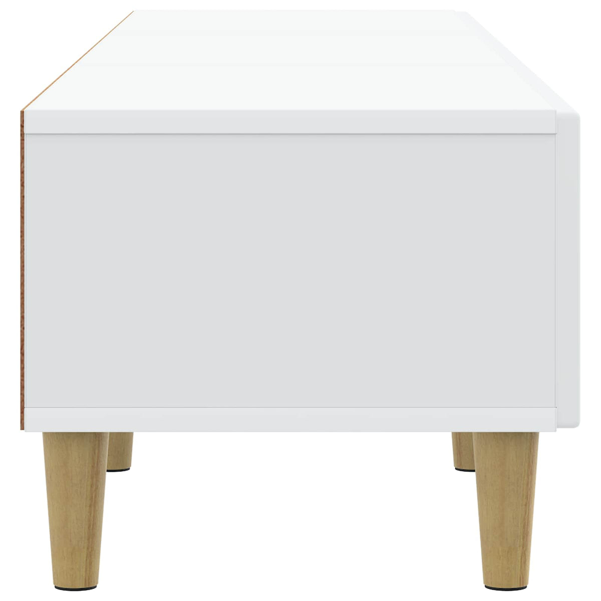 TV Cabinet with Drawer White 147 x 34.5 x 30 cm Engineered Wood