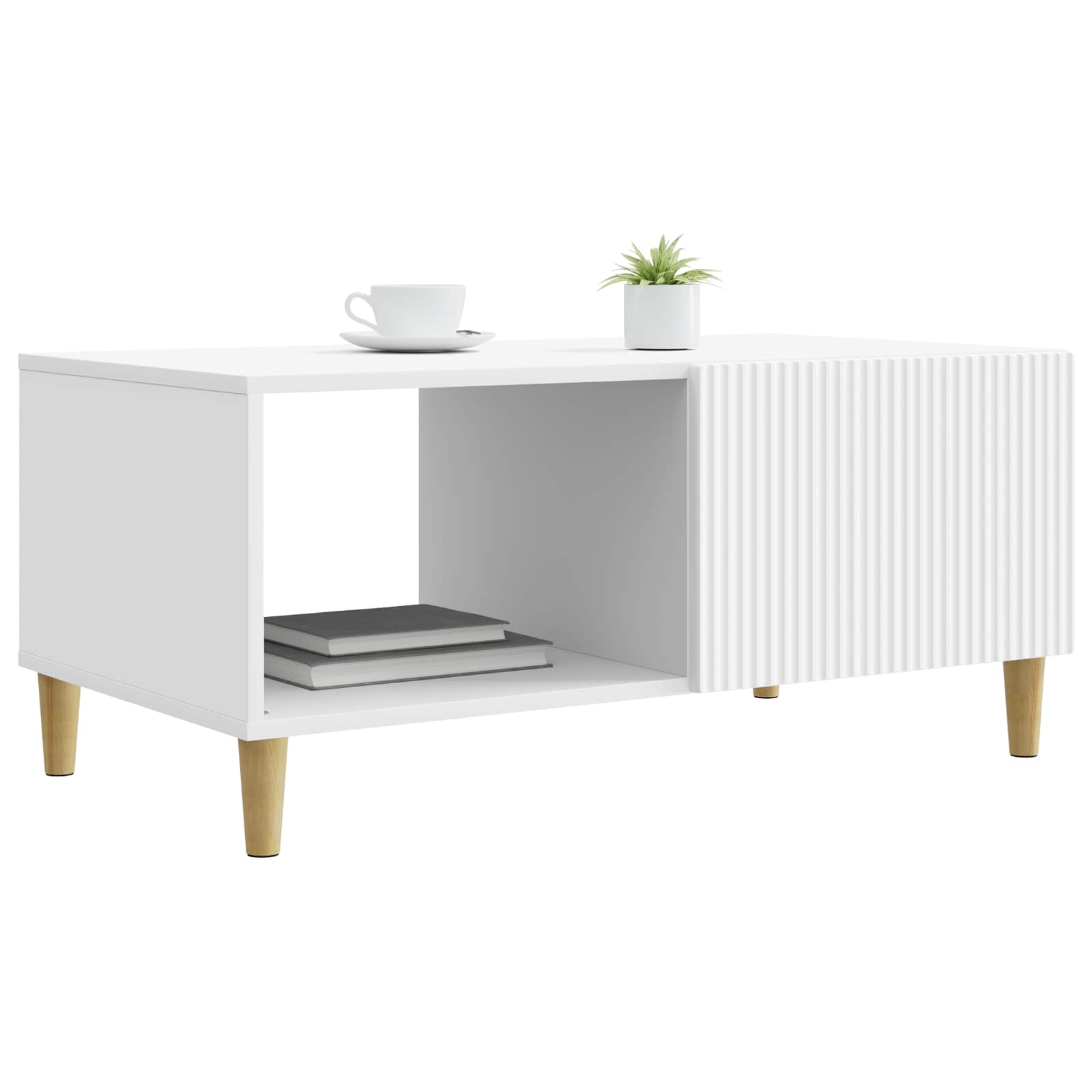 Coffee Table White 90 x 50 x 40 cm Engineered Wood