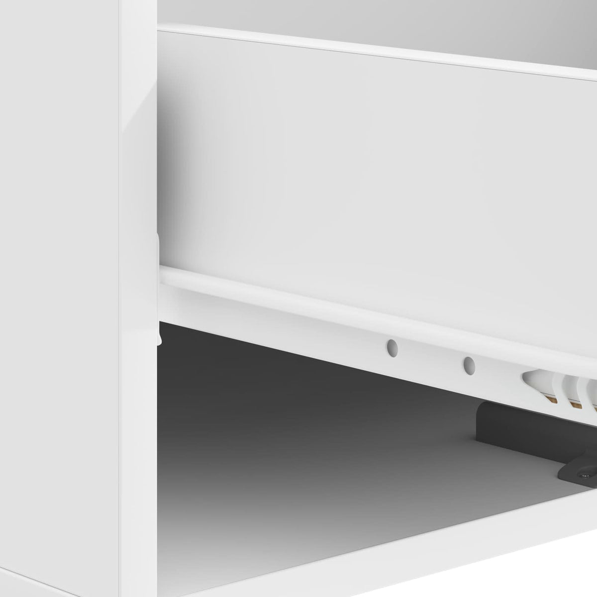 Coffee Table with Drawer White 49 x 50 x 40 cm Engineered Wood