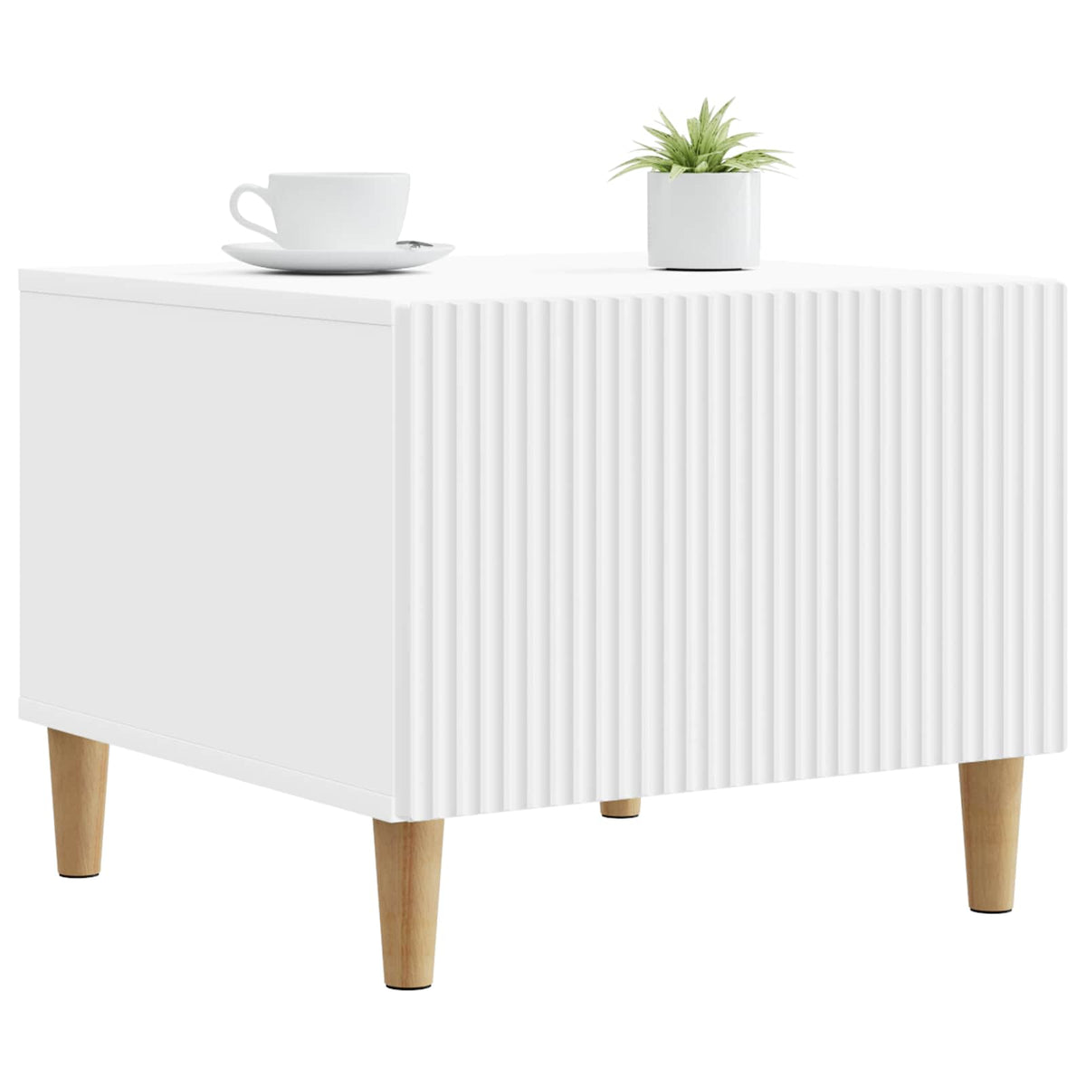 Coffee Table with Drawer White 49 x 50 x 40 cm Engineered Wood