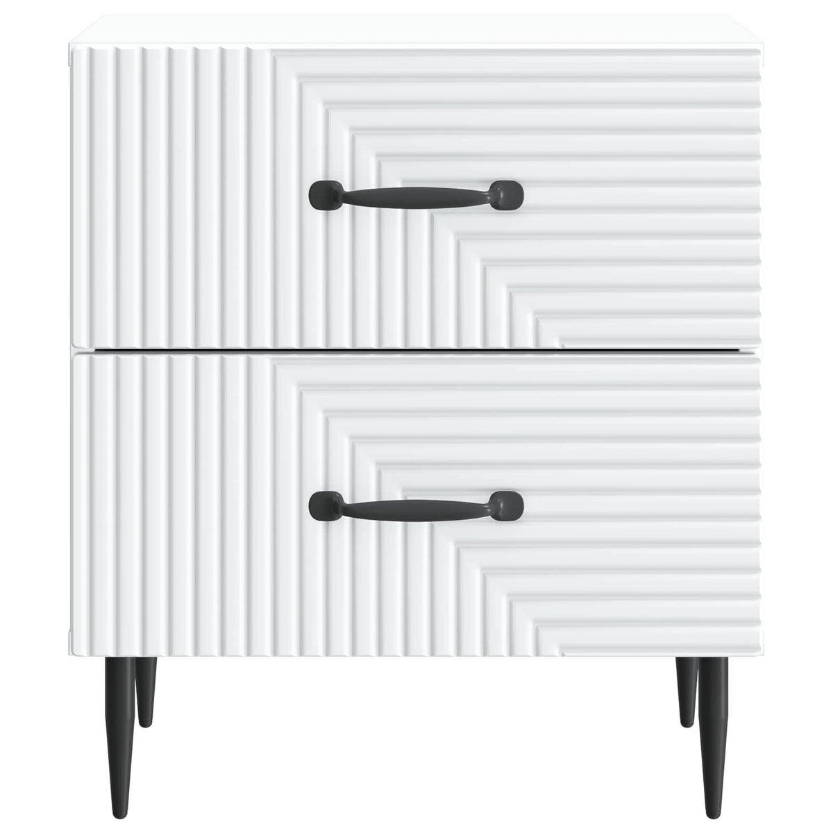 Bedside Cabinet White 43 x 34.5 x 47.5 cm Engineered Wood