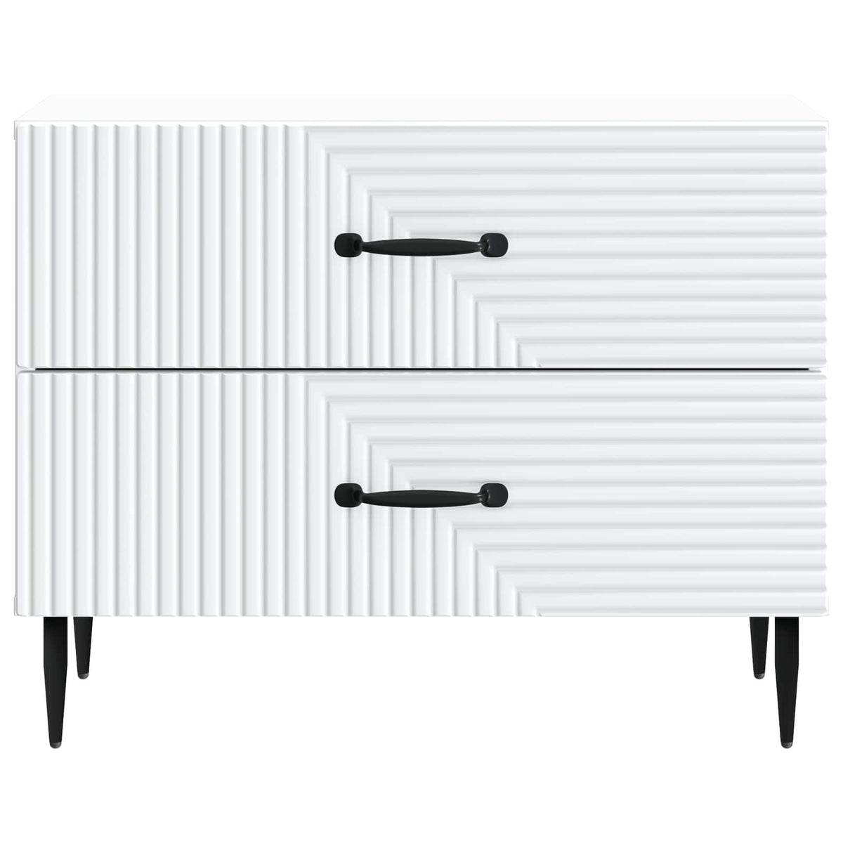 Bedside Cabinet White 62 x 34.5 x 47.5 cm Engineered Wood