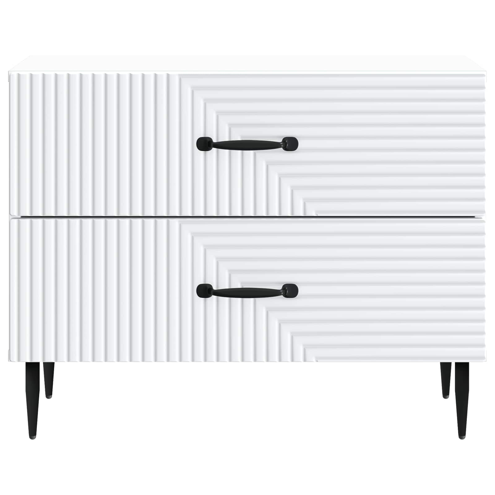 Bedside Cabinet White 62 x 34.5 x 47.5 cm Engineered Wood
