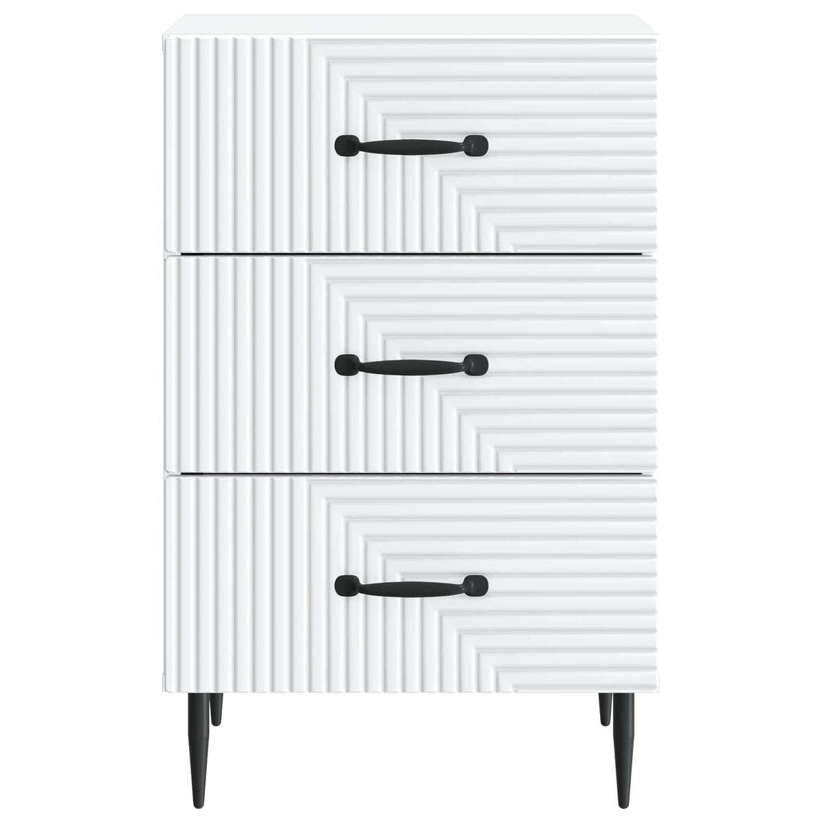 Bedside Cabinet White 43 x 41 x 66.5 cm Engineered Wood