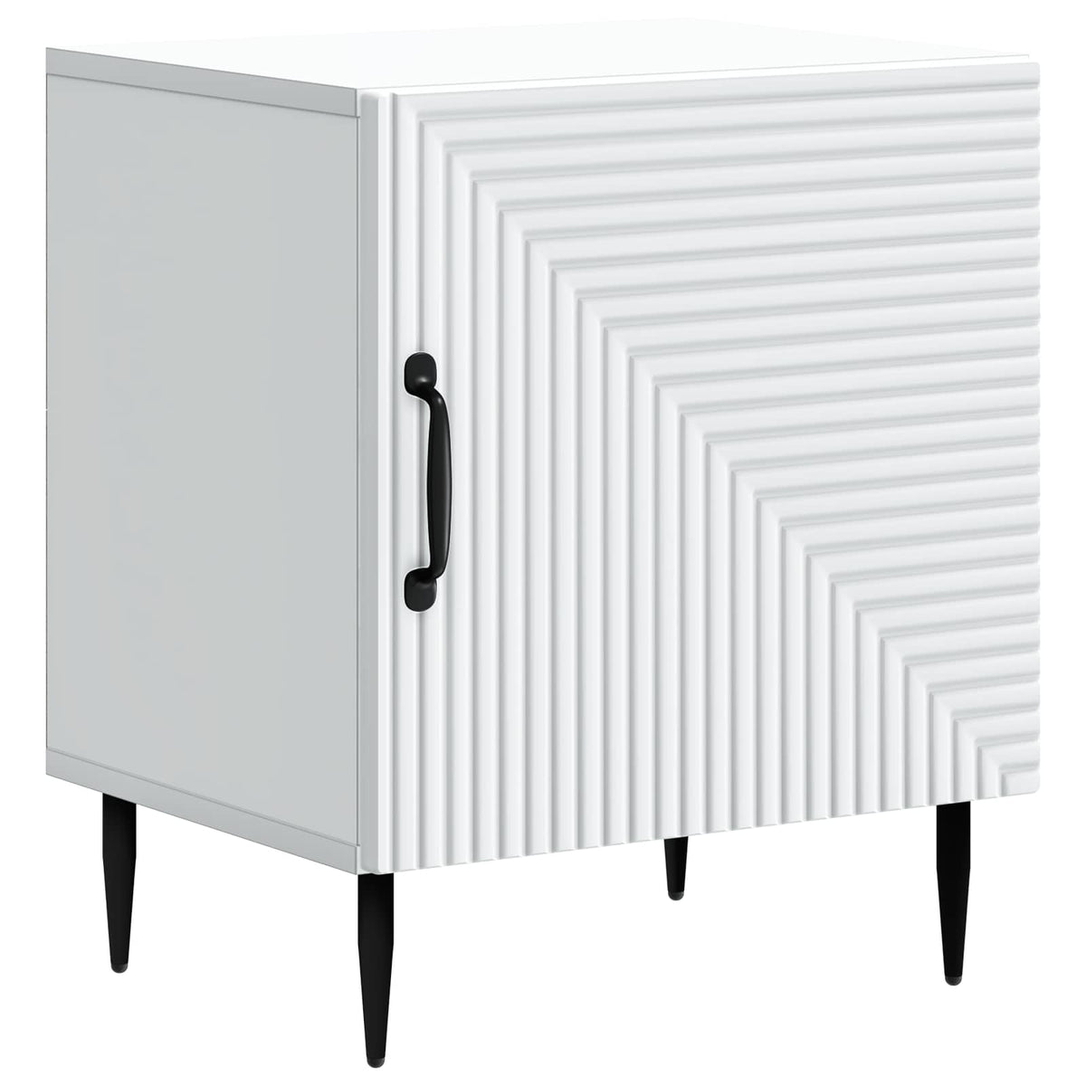 Bedside Cabinet White 43 x 34.5 x 50 cm Engineered Wood