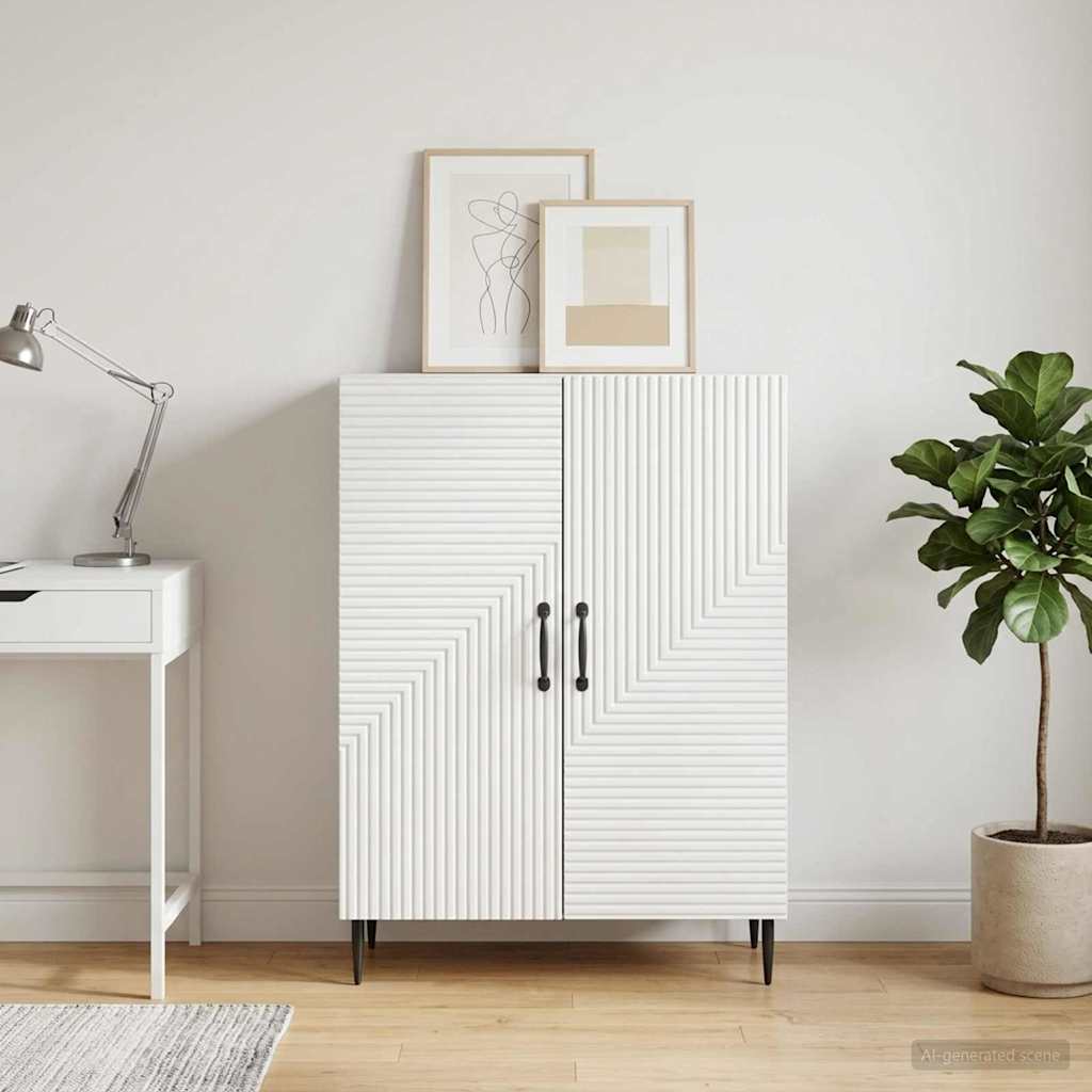 Sideboard White 66 x 34.5 x 89.5 cm Engineered Wood