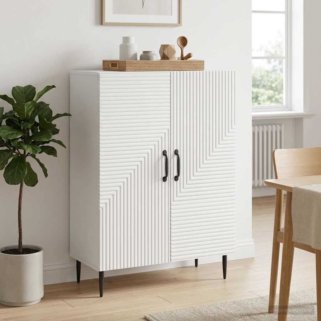 Sideboard White 66 x 34.5 x 89.5 cm Engineered Wood