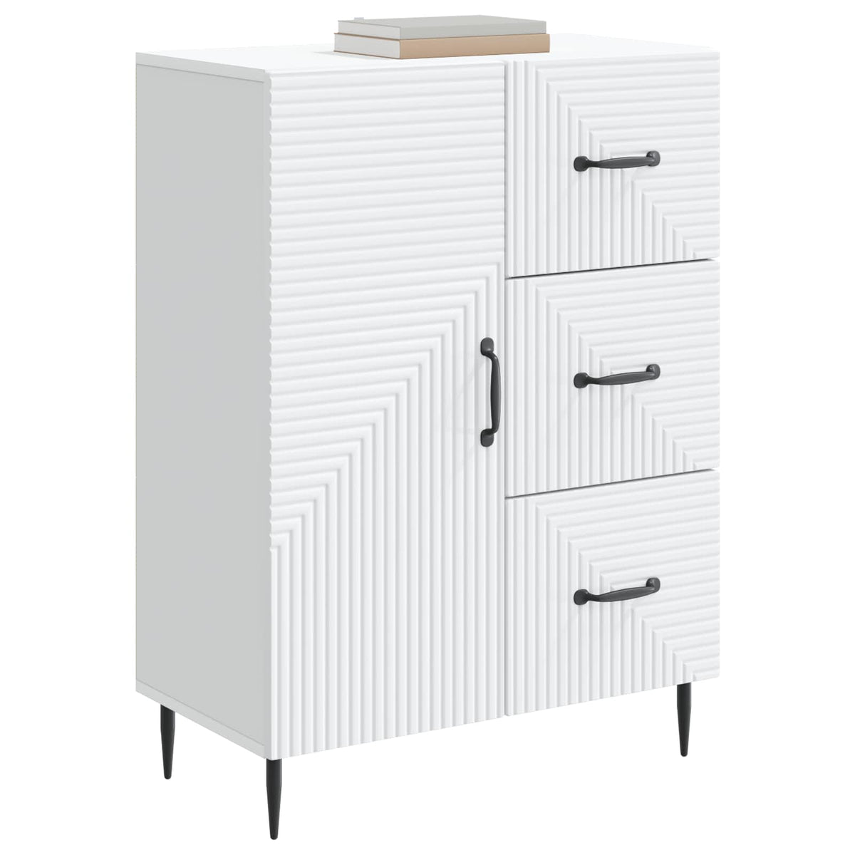 Sideboard with Drawer White 66 x 34.5 x 89.5 cm Engineered Wood
