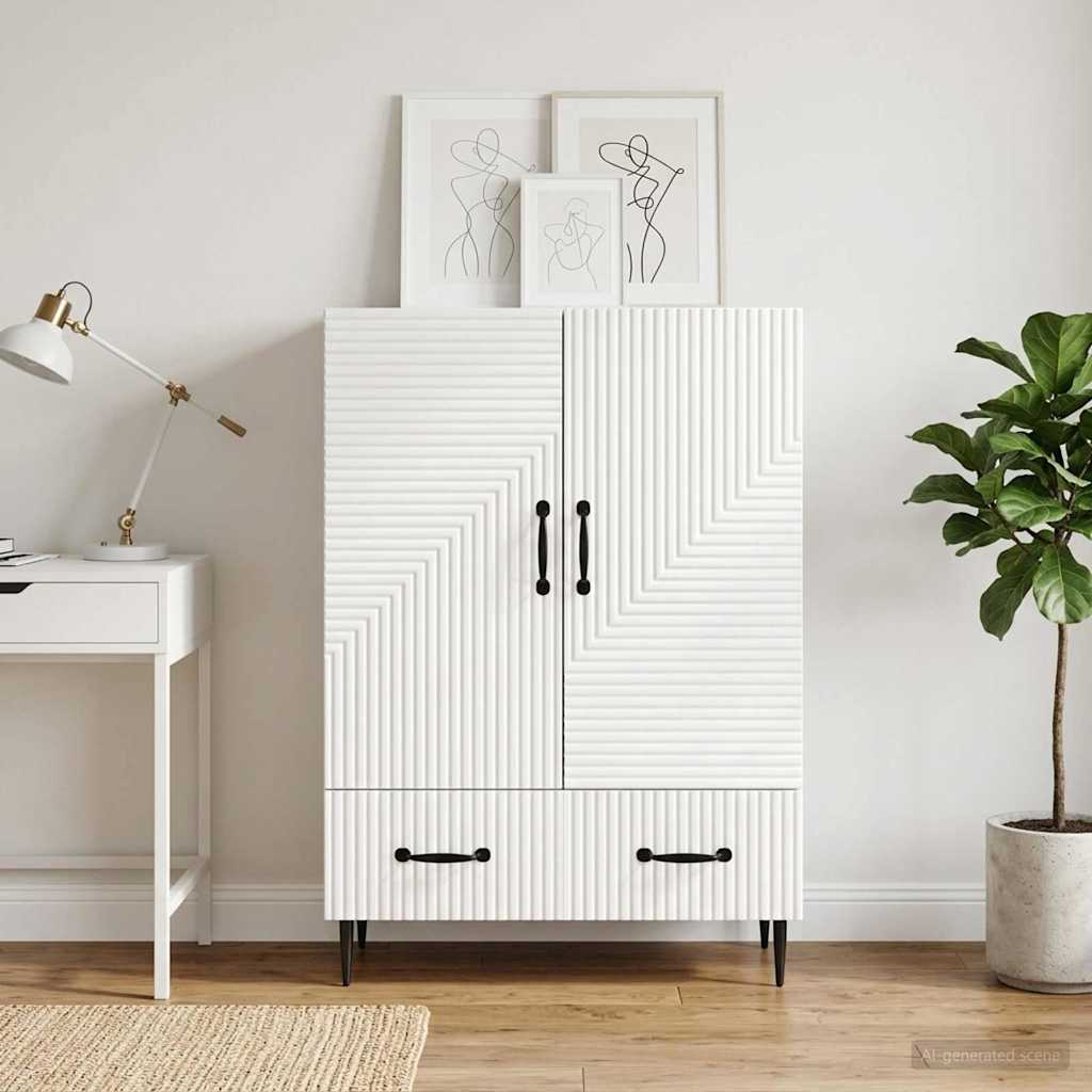Sideboard White 66 x 34.5 x 95 cm Engineered Wood