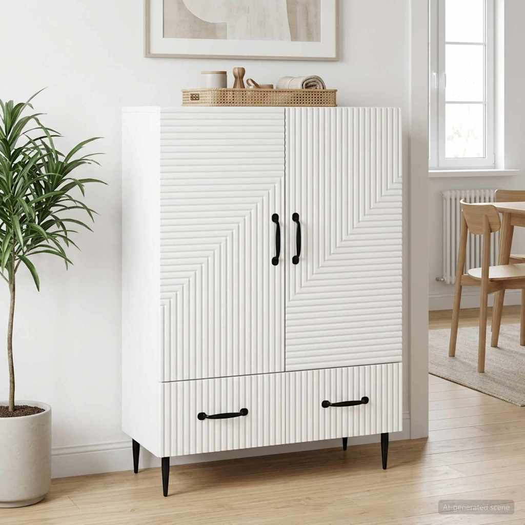 Sideboard with Drawer White 66 x 34.5 x 95 cm Engineered Wood