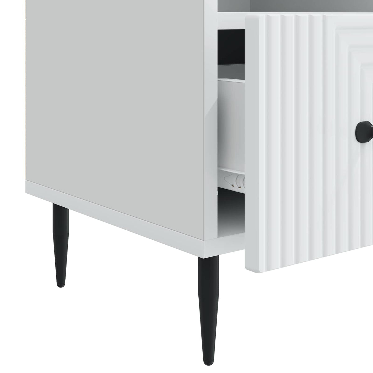 TV Cabinet with Drawer White 102 x 34.5 x 50 cm Engineered Wood