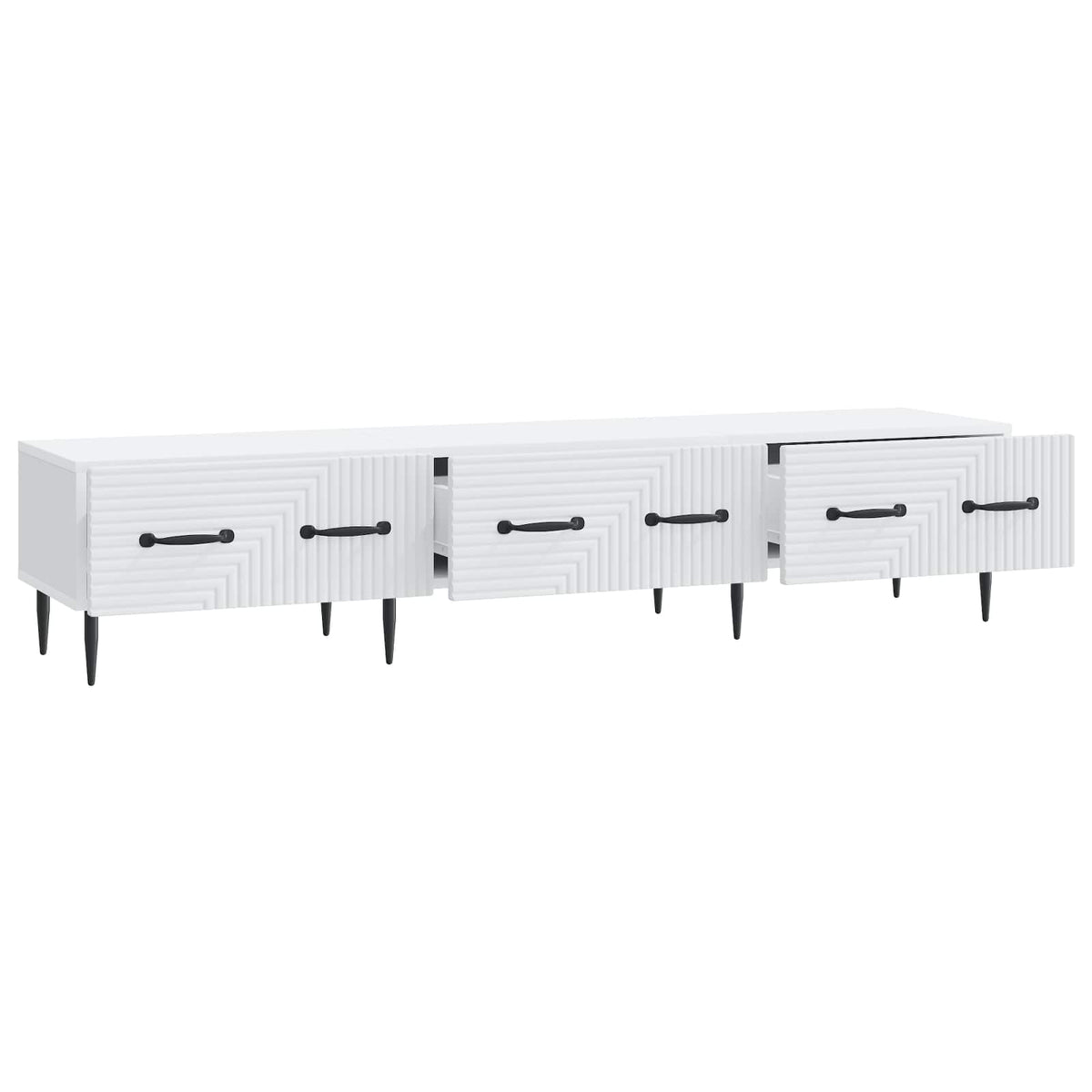 TV Cabinet with Drawer White 147 x 34.5 x 30 cm Engineered Wood