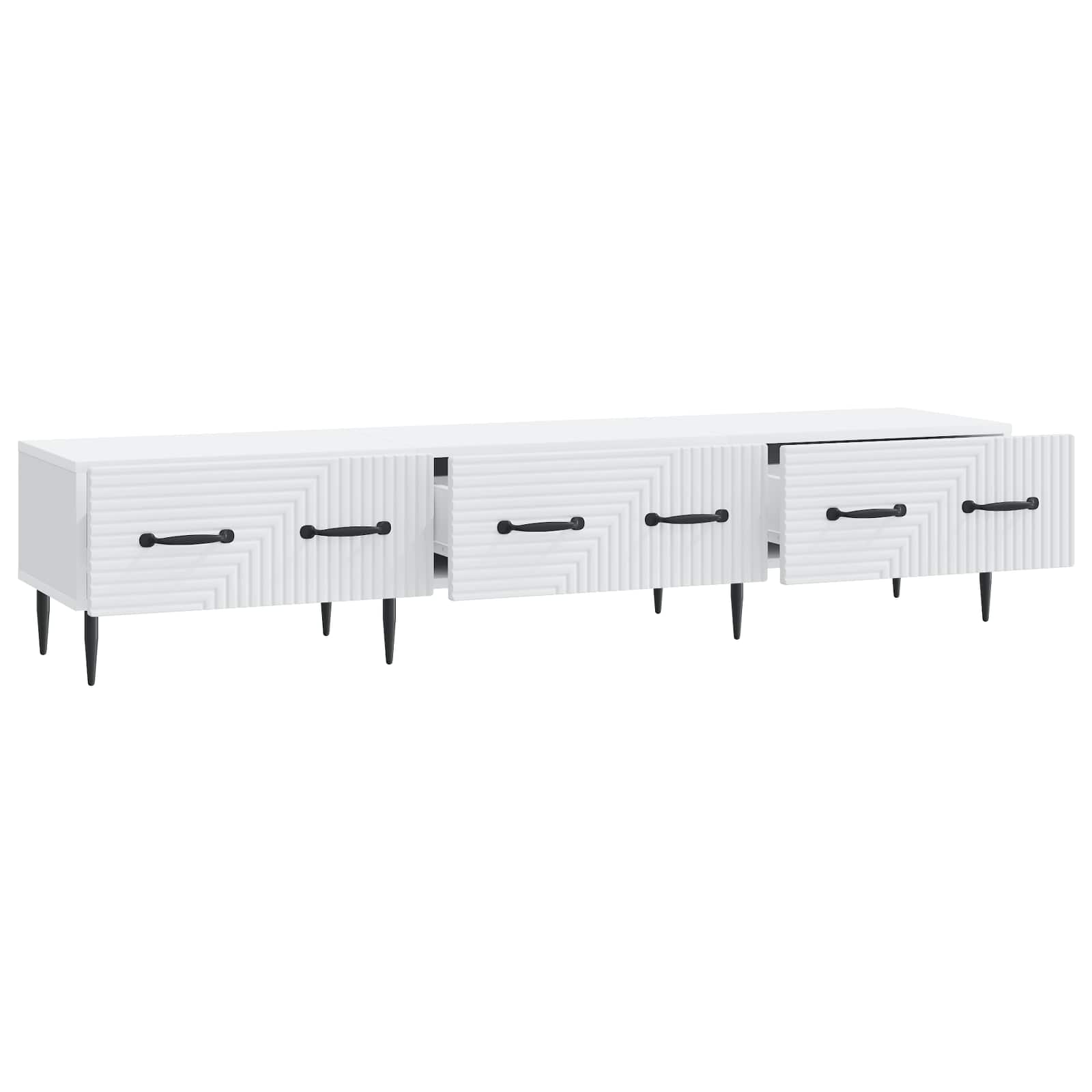 TV Cabinet with Drawer White 147 x 34.5 x 30 cm Engineered Wood