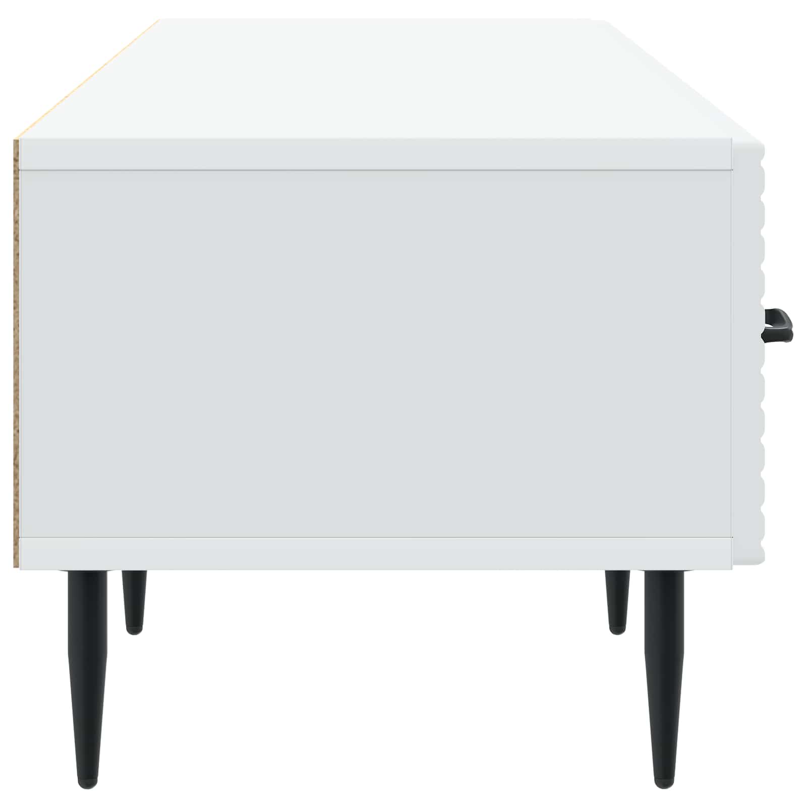 TV Cabinet with Drawer White 147 x 34.5 x 30 cm Engineered Wood