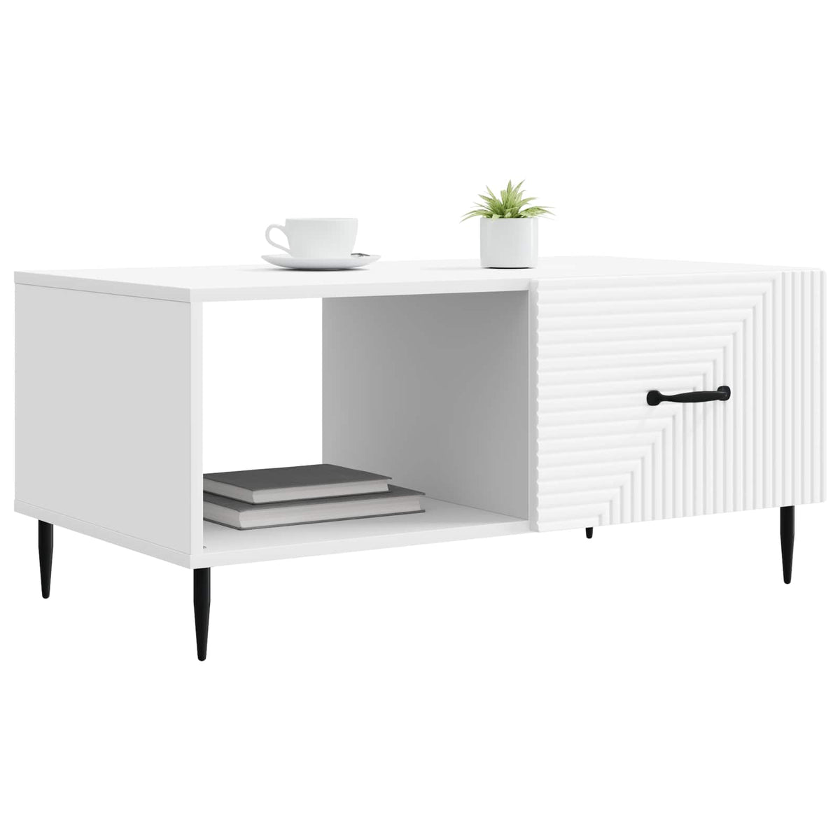 Coffee Table White 90 x 50 x 40 cm Engineered Wood