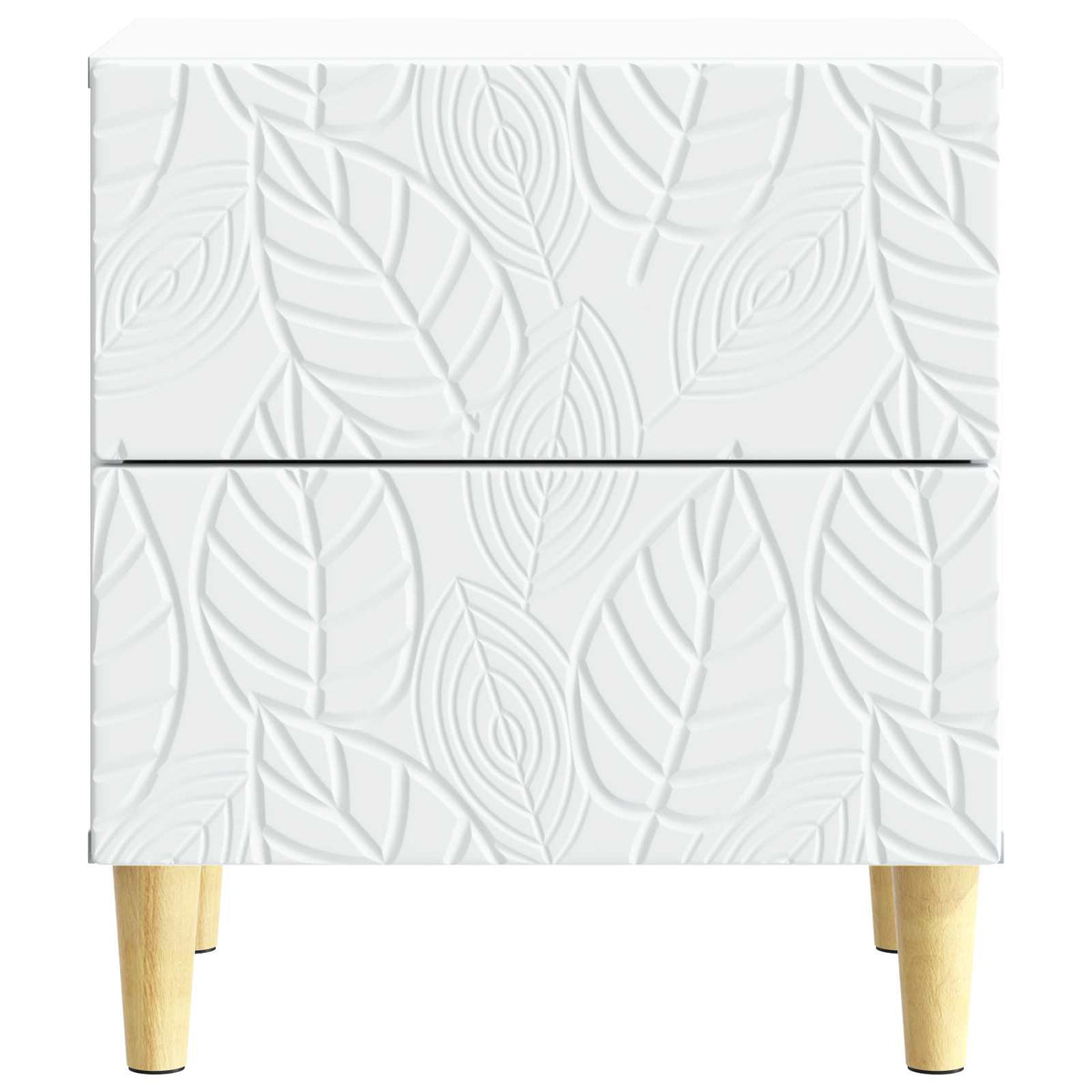 Bedside Table White 43 x 34.5 x 48 cm Engineered Wood