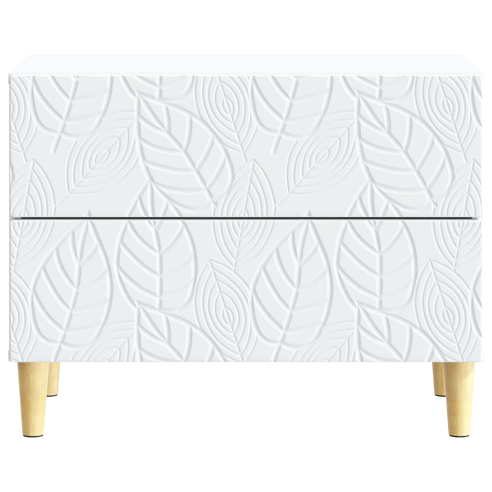 Bedside Table White 62 x 34.5 x 48 cm Engineered Wood