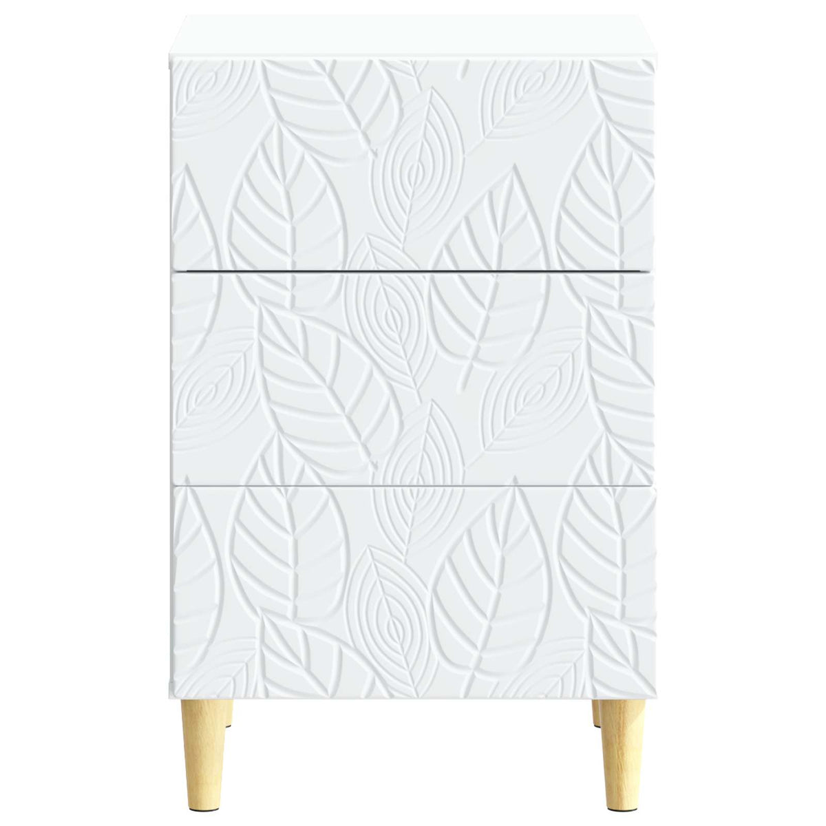 Bedside Table White 43 x 39.5 x 66.5 cm Engineered Wood