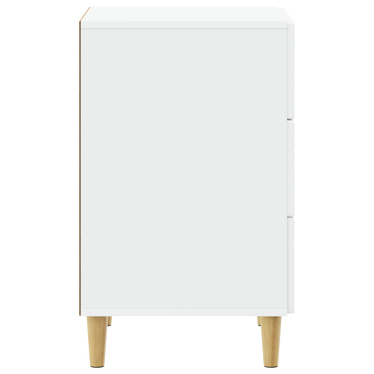 Bedside Table White 43 x 39.5 x 66.5 cm Engineered Wood