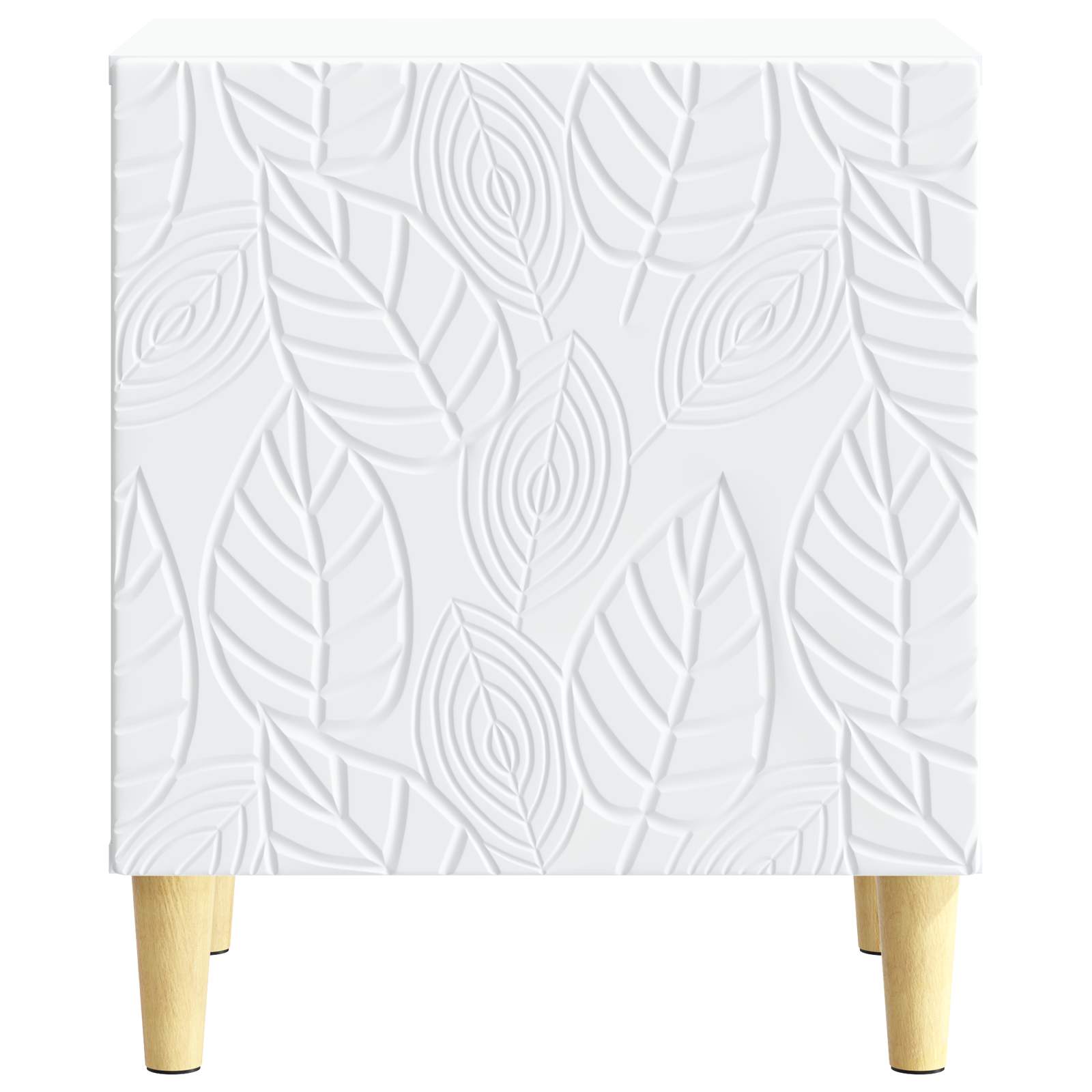Bedside Table White 43 x 34.5 x 50 cm Engineered Wood