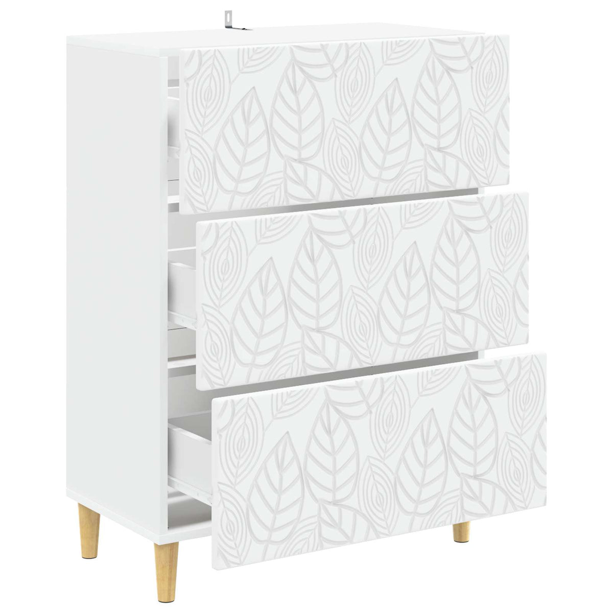 Drawer Cabinet White 66 x 34.5 x 90 cm Engineered Wood