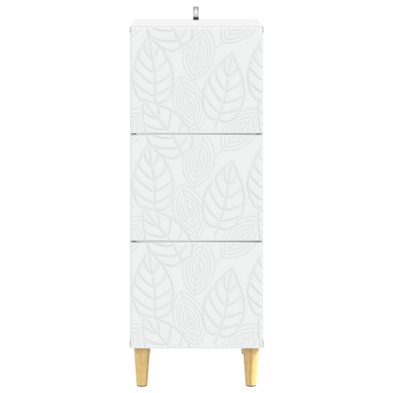Drawer Cabinet White 33 x 34.5 x 90 cm Engineered Wood