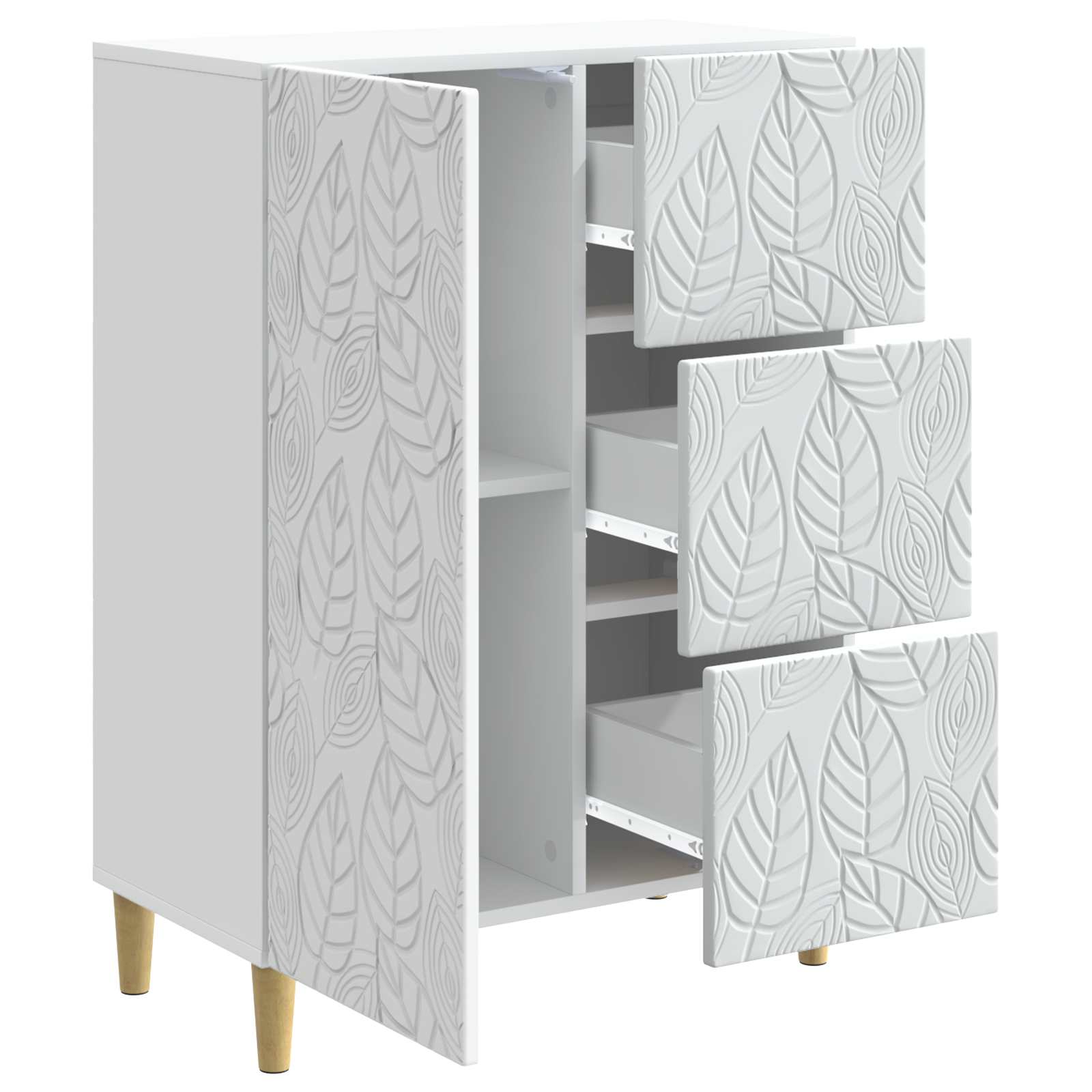Sideboard White 66 x 34.5 x 90 cm Engineered Wood