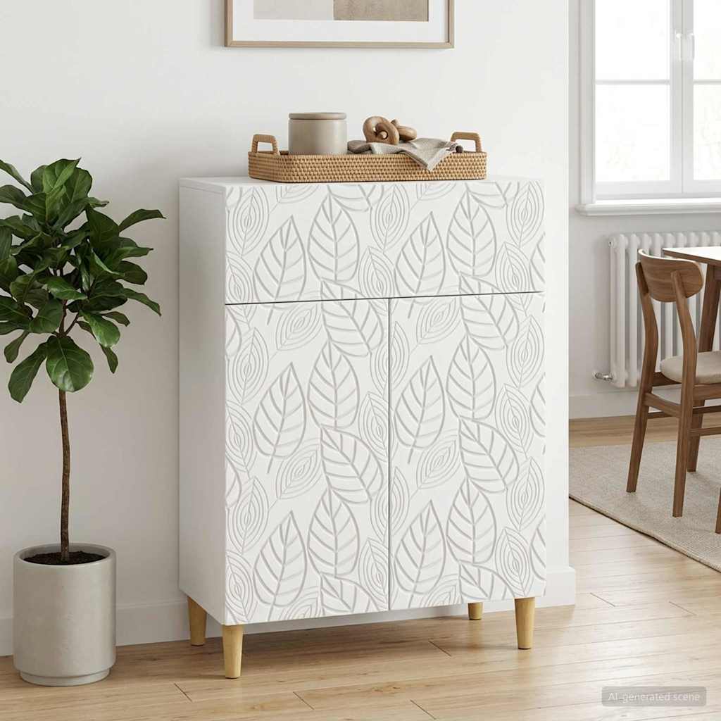 Sideboard White 66 x 34.5 x 90 cm Engineered Wood