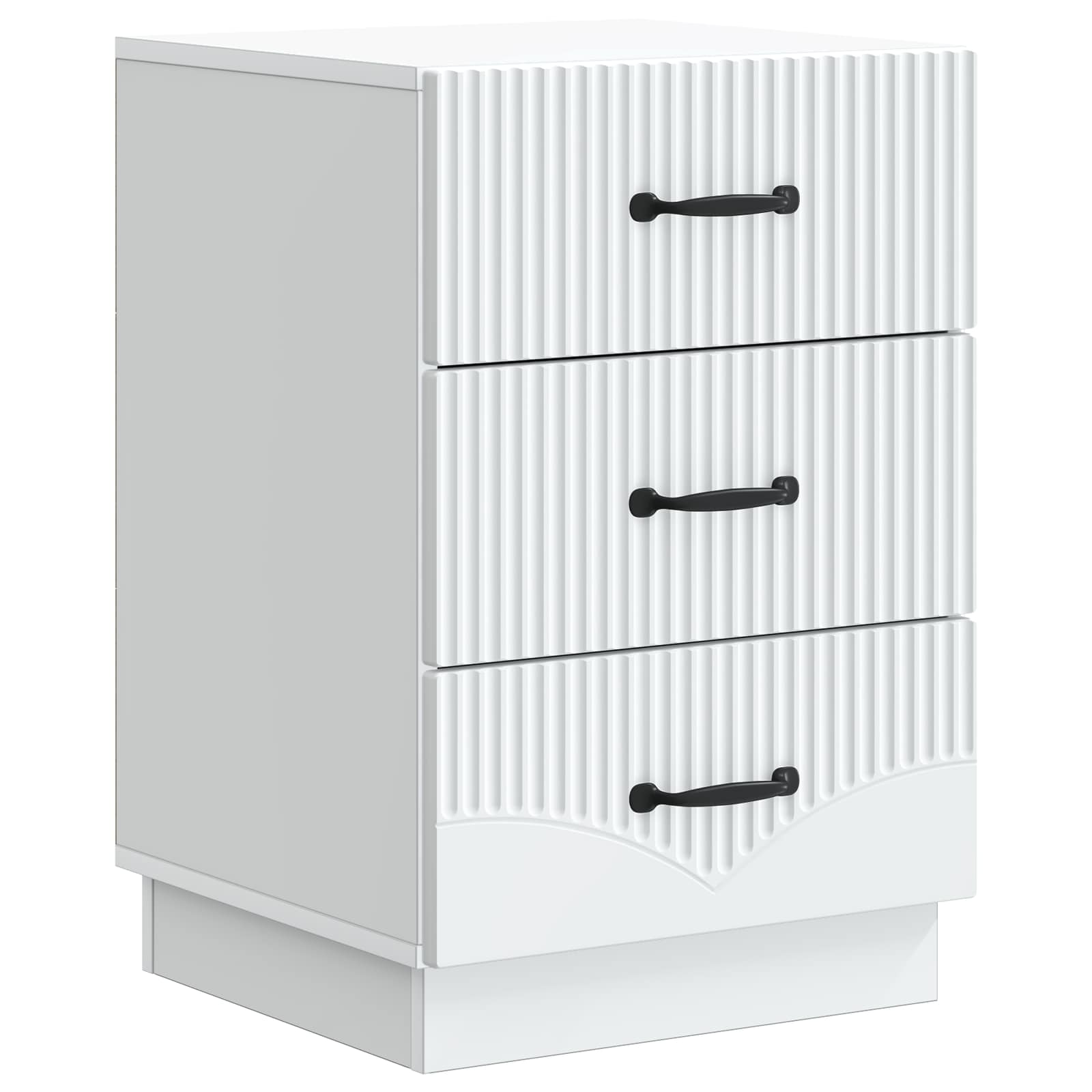 Bedside Cabinet White 43 x 41 x 63.5 cm Engineered Wood