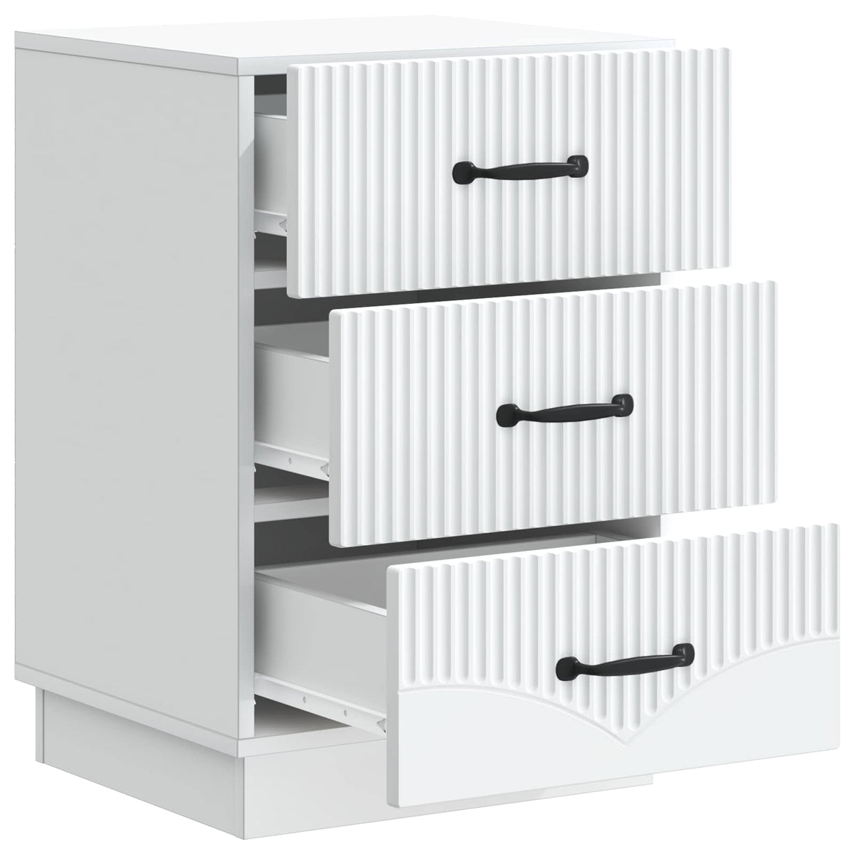 Bedside Cabinet White 43 x 41 x 63.5 cm Engineered Wood