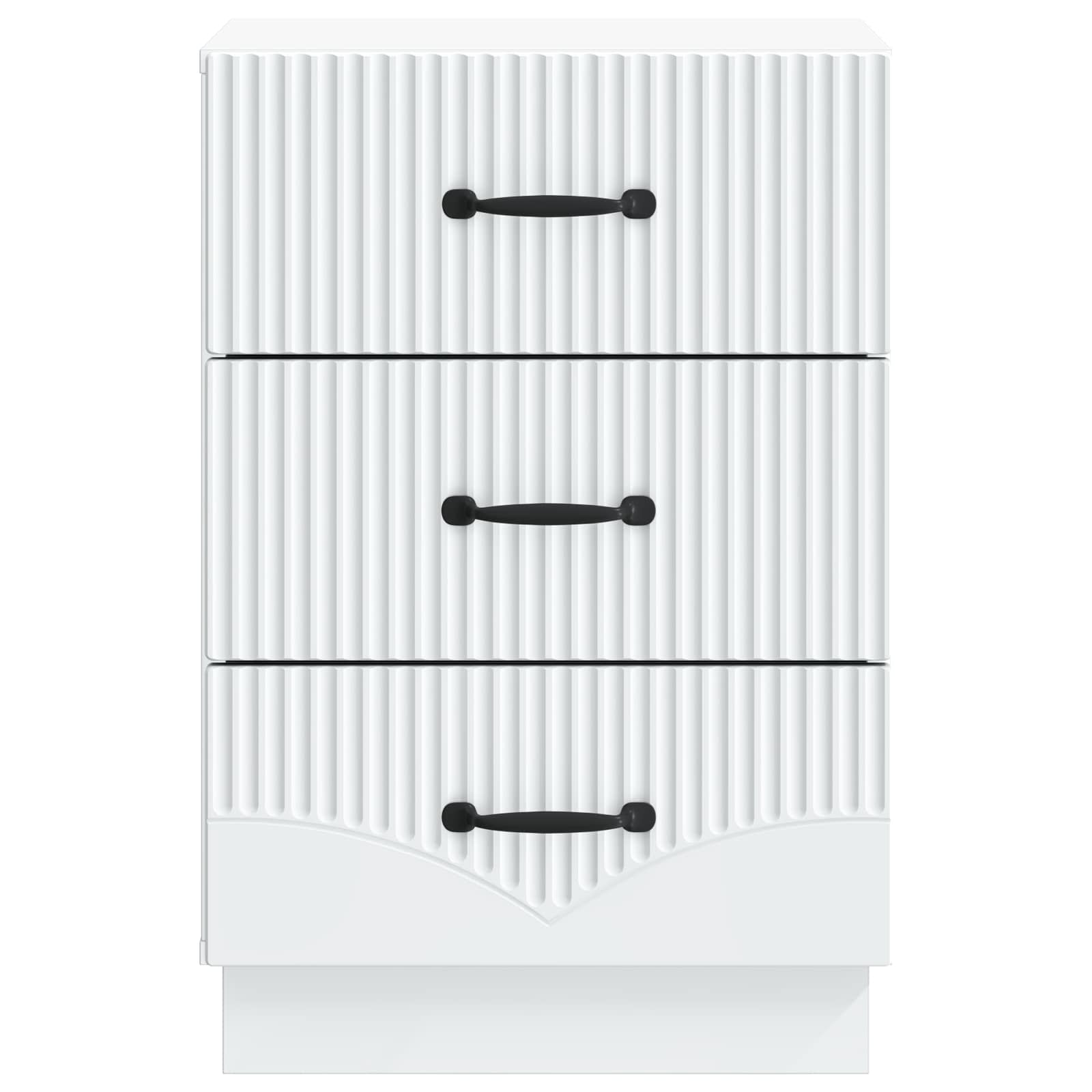 Bedside Cabinet White 43 x 41 x 63.5 cm Engineered Wood