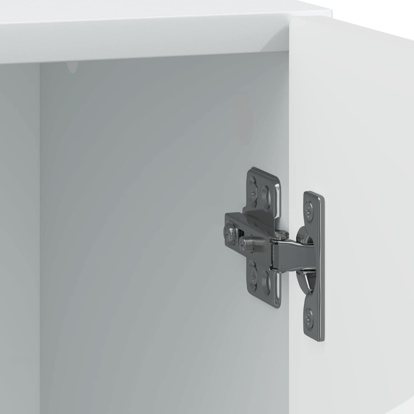 Bedside Table White 43 x 34.5 x 47 cm Engineered Wood