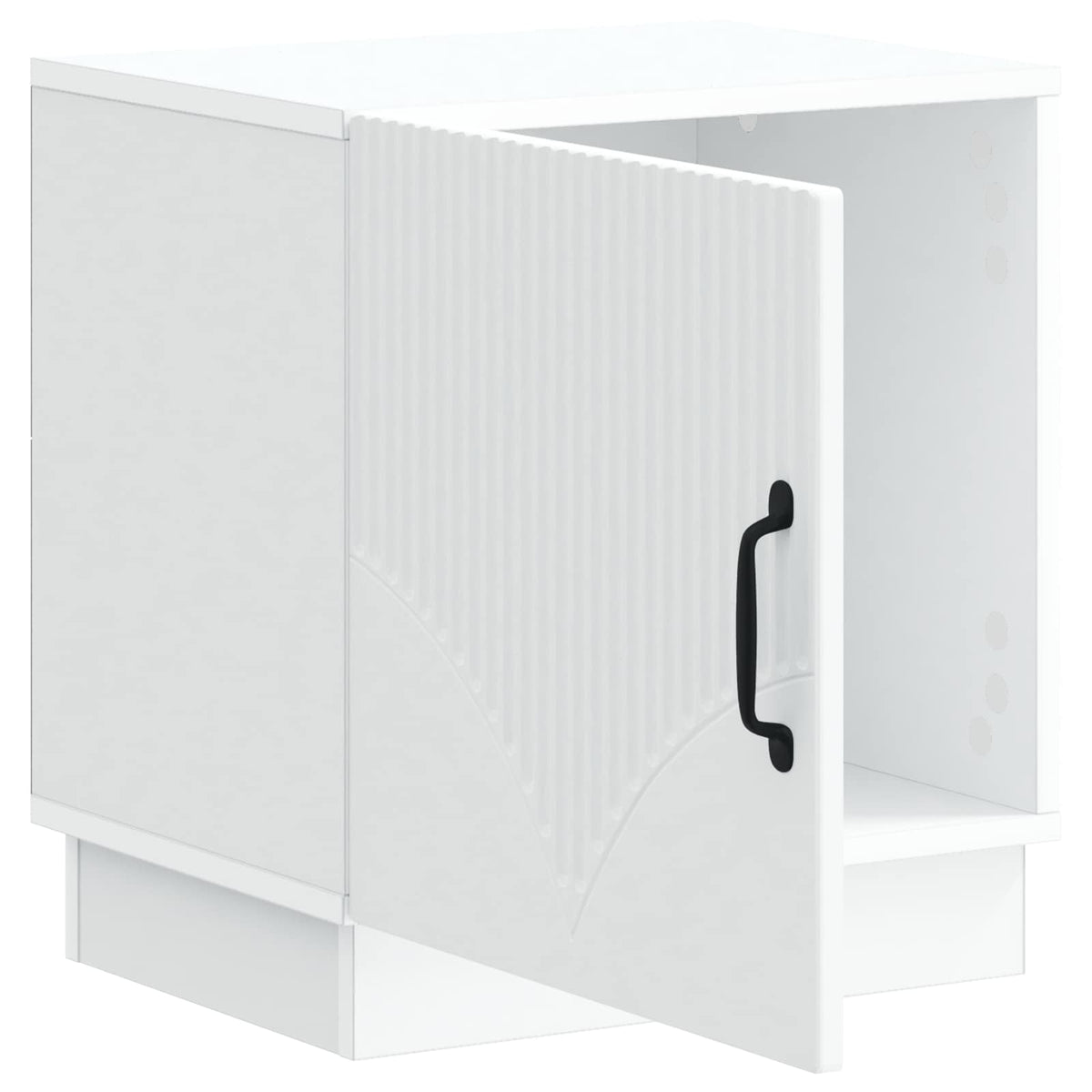 Bedside Table White 43 x 34.5 x 47 cm Engineered Wood