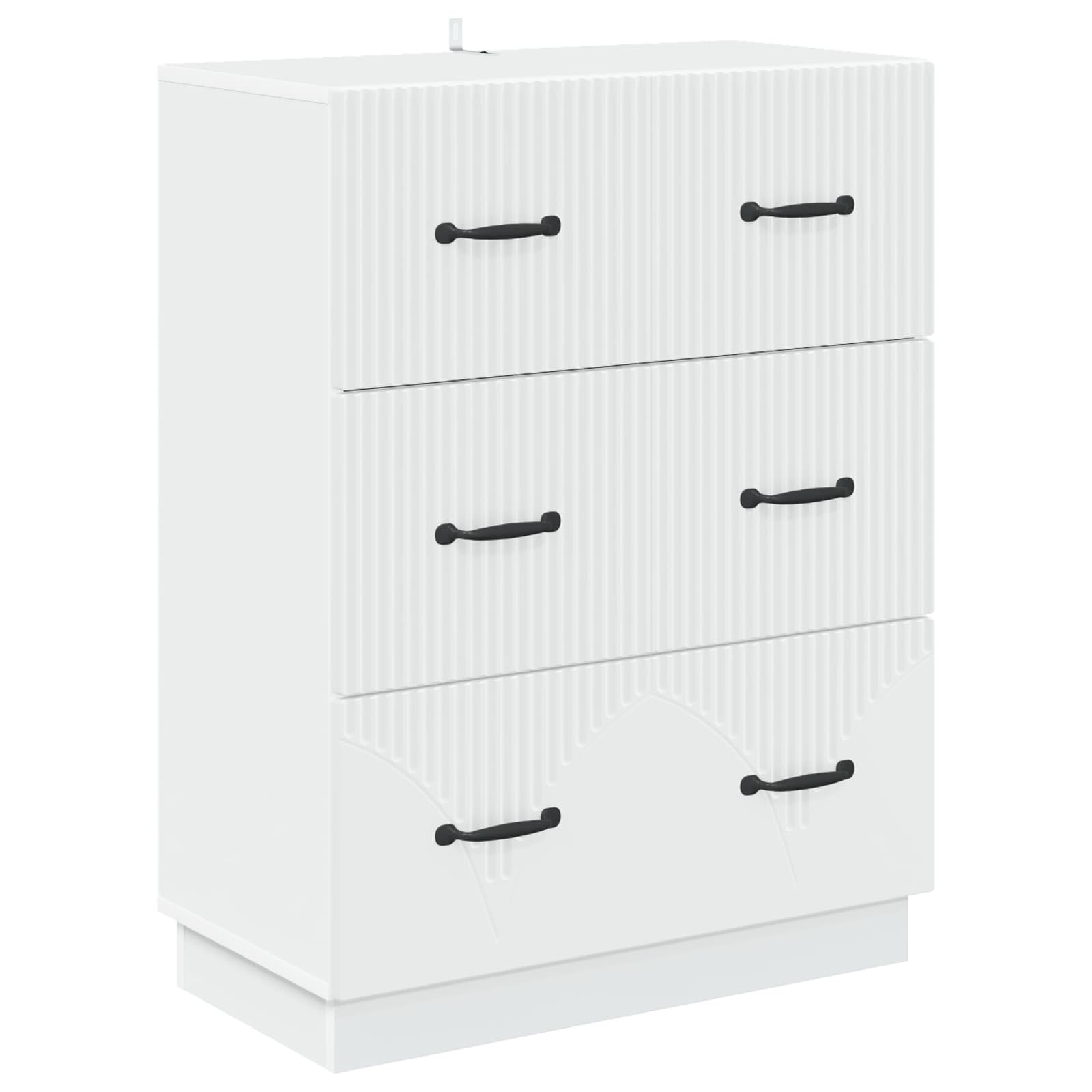 Drawer Cabinet White 66 x 34.5 x 87 cm Engineered Wood
