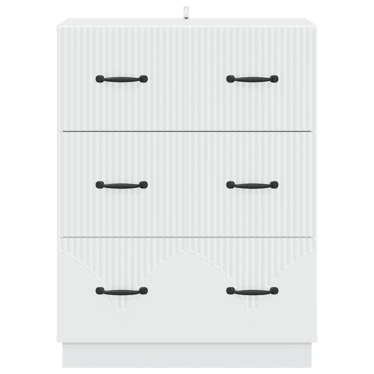 Drawer Cabinet White 66 x 34.5 x 87 cm Engineered Wood