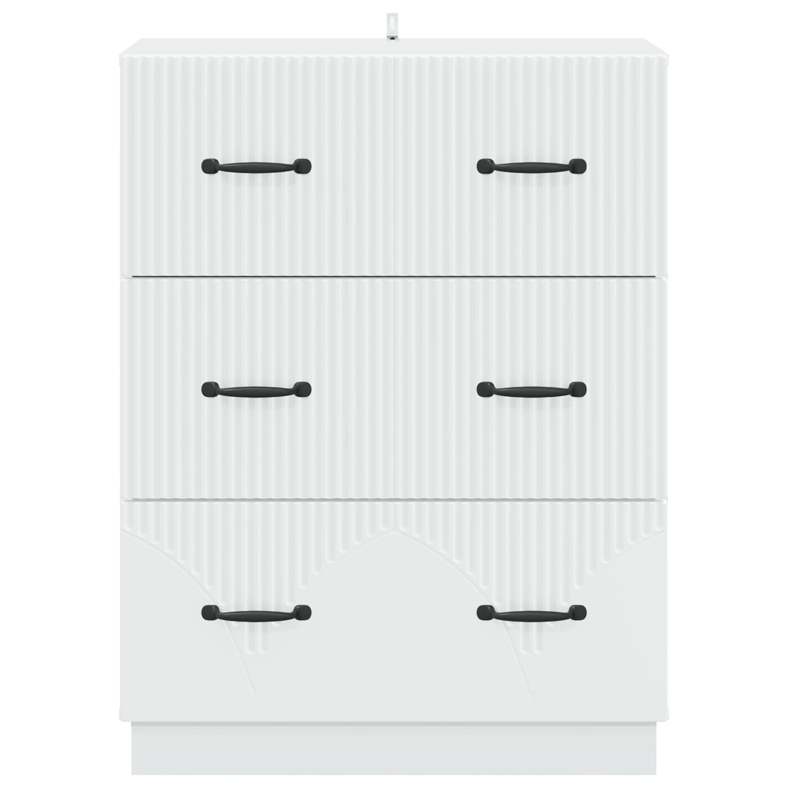 Drawer Cabinet White 66 x 34.5 x 87 cm Engineered Wood