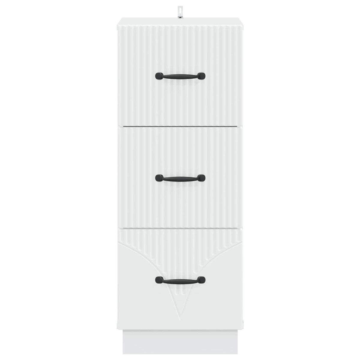 Drawer Cabinet White 33 x 34.5 x 87 cm Engineered Wood