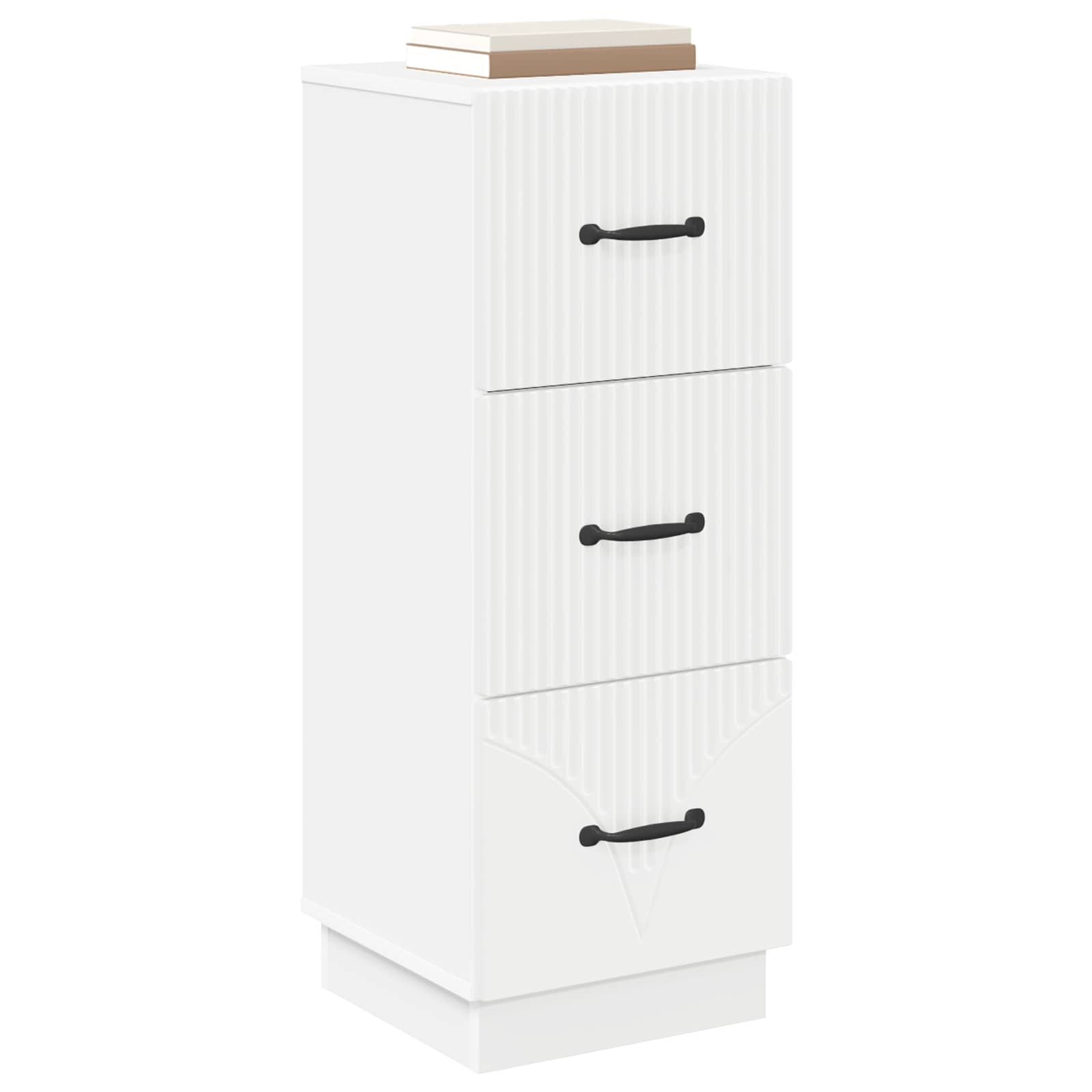 Drawer Cabinet White 33 x 34.5 x 87 cm Engineered Wood