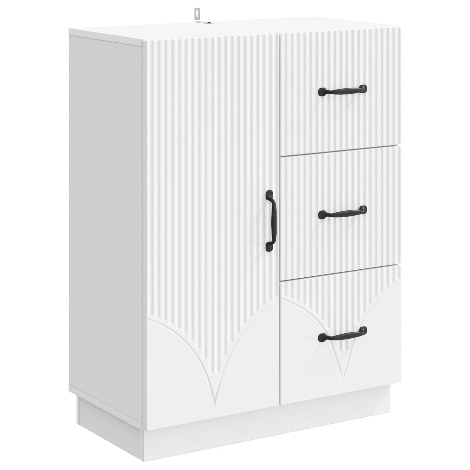 Sideboard with Drawer White 66 x 34.5 x 87 cm Engineered Wood