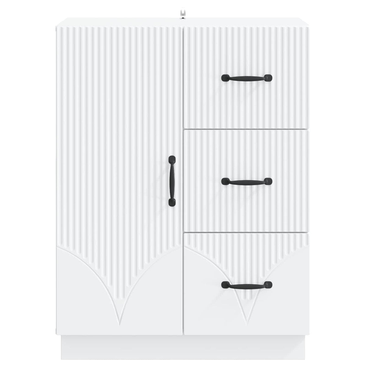 Sideboard with Drawer White 66 x 34.5 x 87 cm Engineered Wood