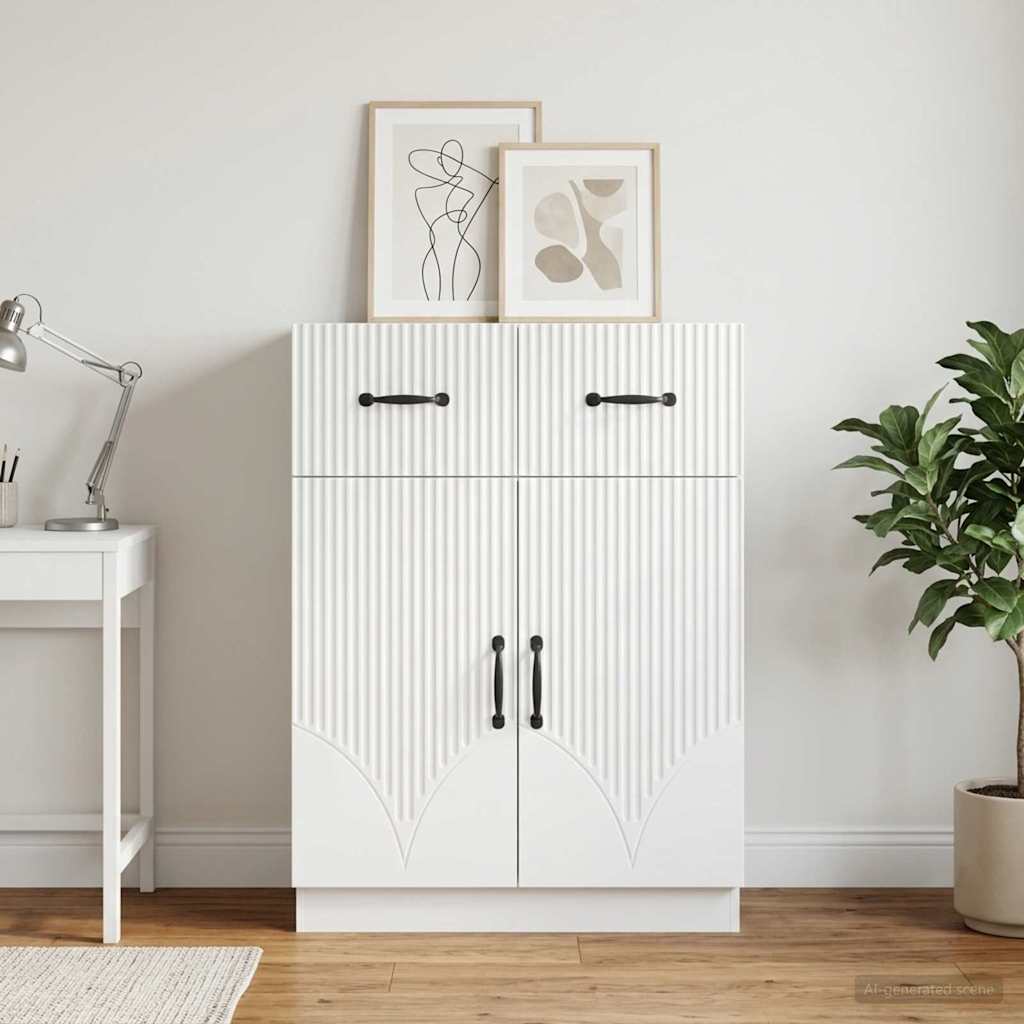 Sideboard White 66 x 34.5 x 87 cm Engineered Wood