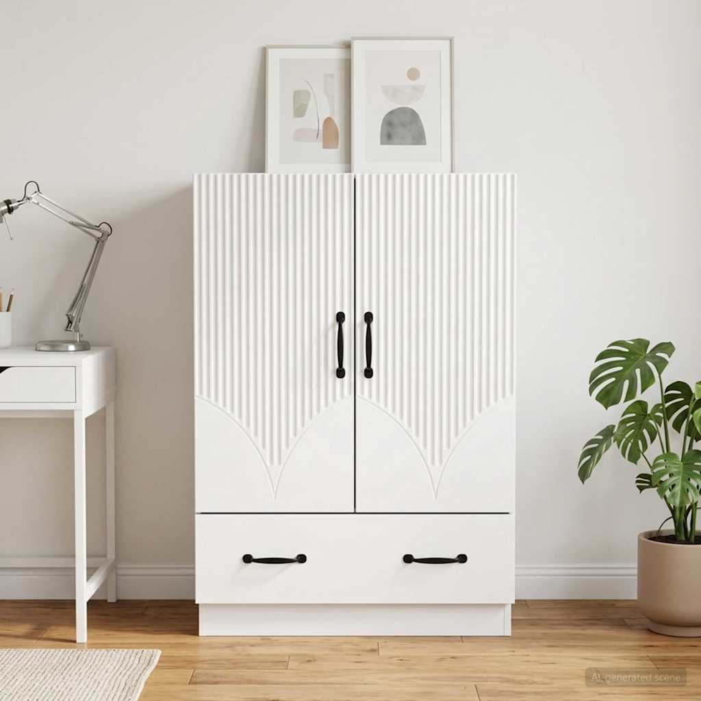 Sideboard with Drawer White 66 x 34.5 x 92 cm Engineered Wood