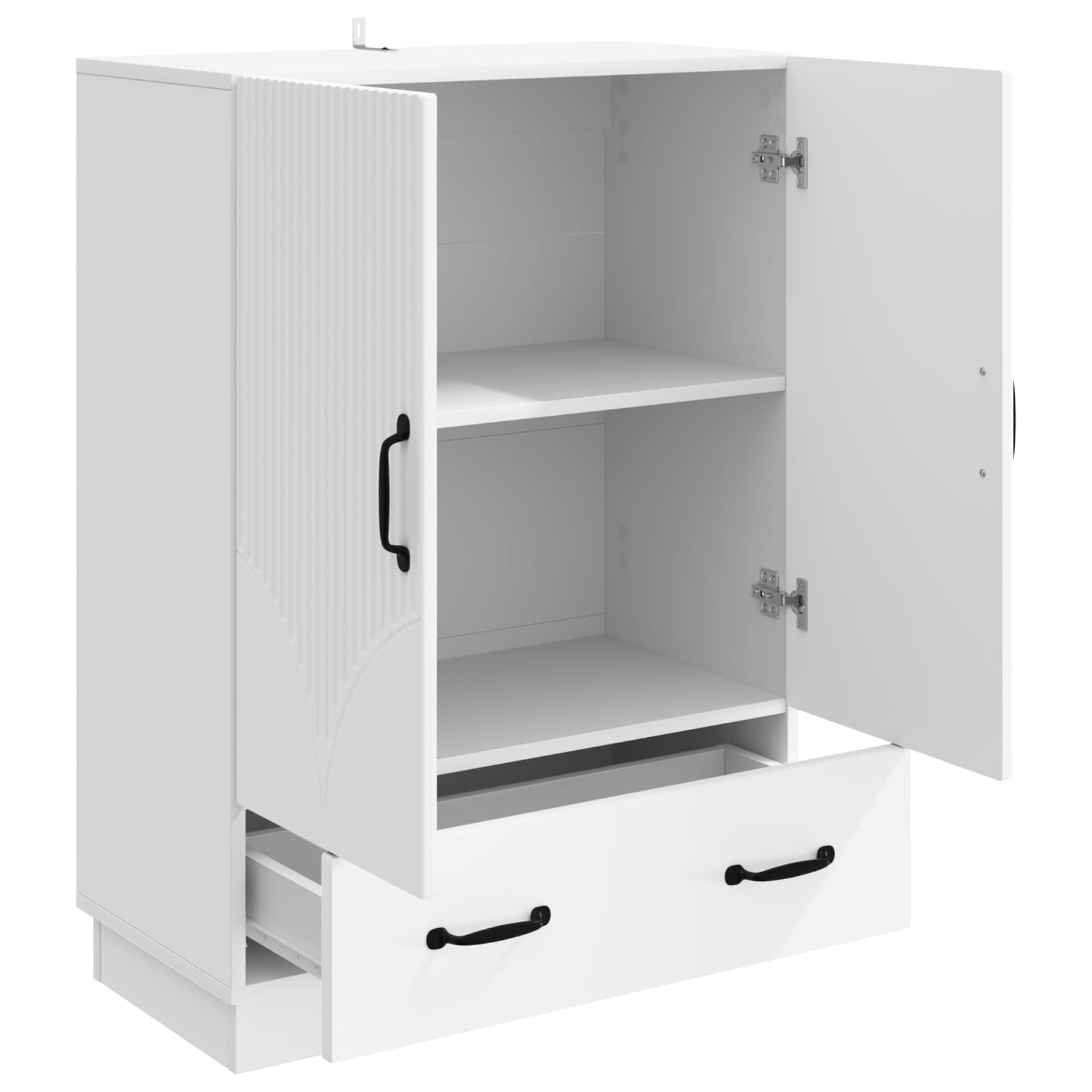 Sideboard with Drawer White 66 x 34.5 x 92 cm Engineered Wood