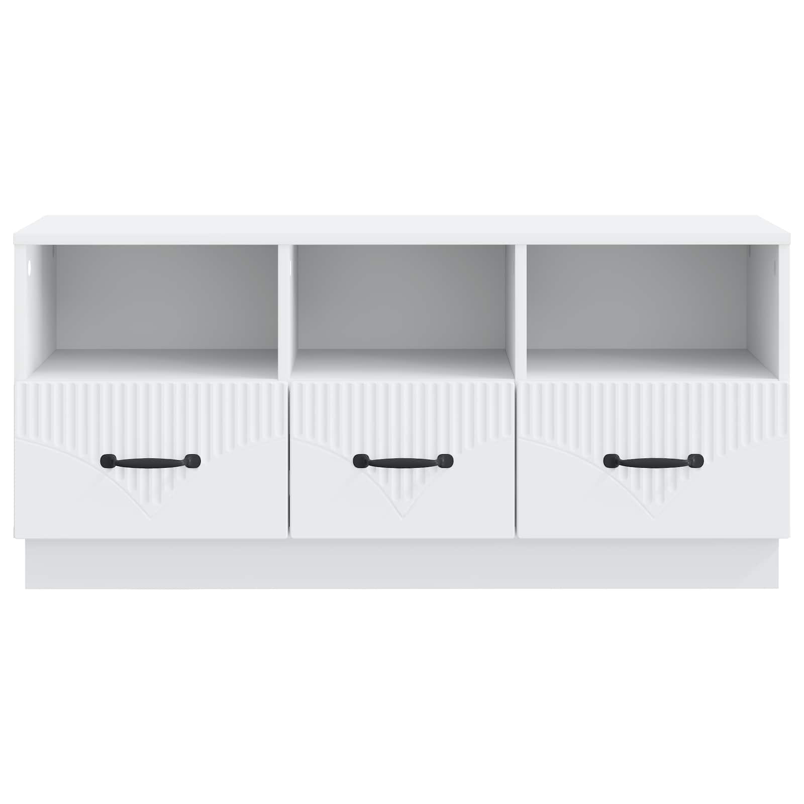 TV Cabinet with Drawer White 102 x 34.5 x 47 cm Engineered Wood