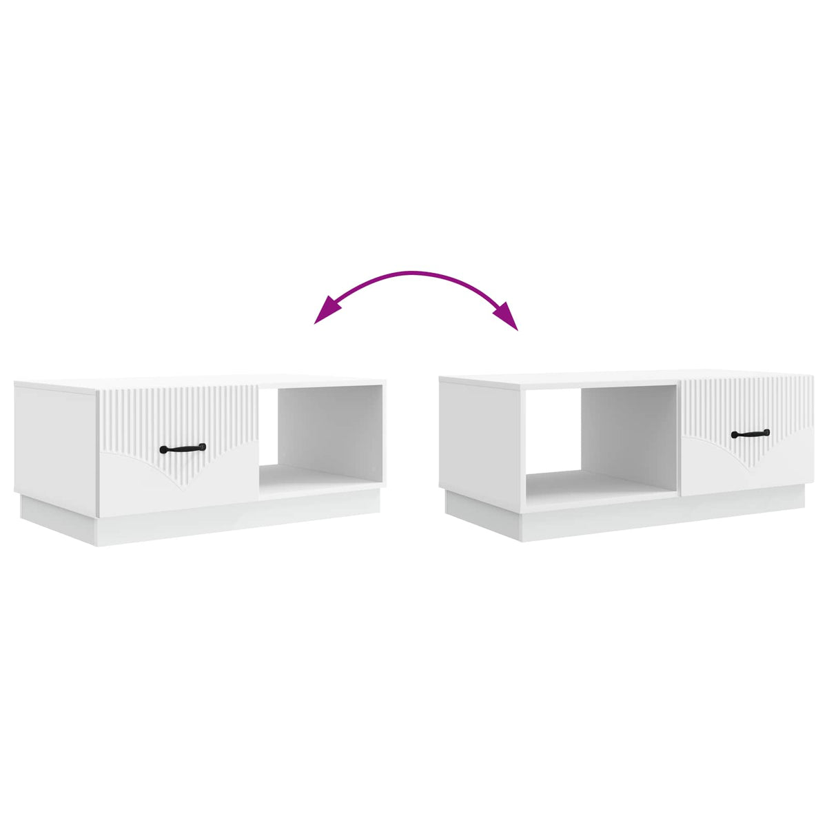 Coffee Table White 90 x 50 x 37 cm Engineered Wood