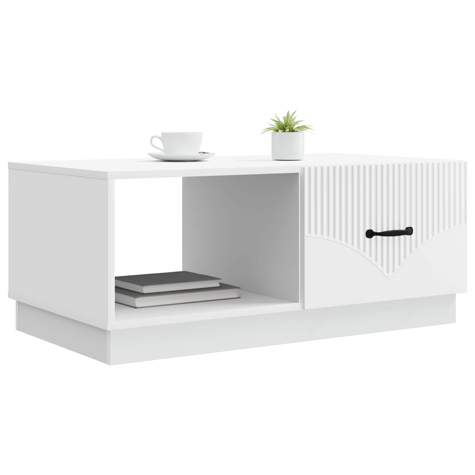 Coffee Table White 90 x 50 x 37 cm Engineered Wood