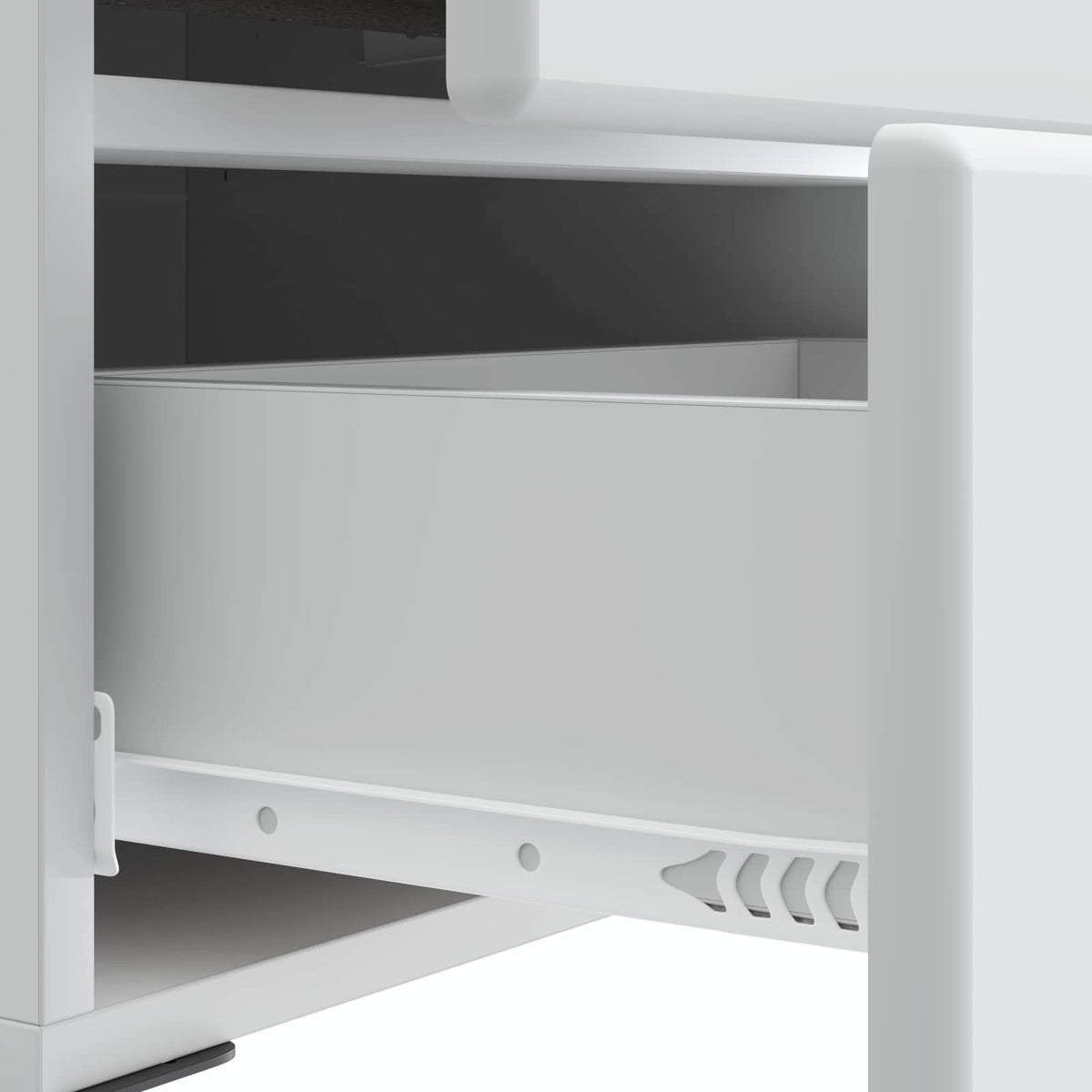 Bedside Cabinet White 43 x 34.5 x 47.5 cm Engineered Wood