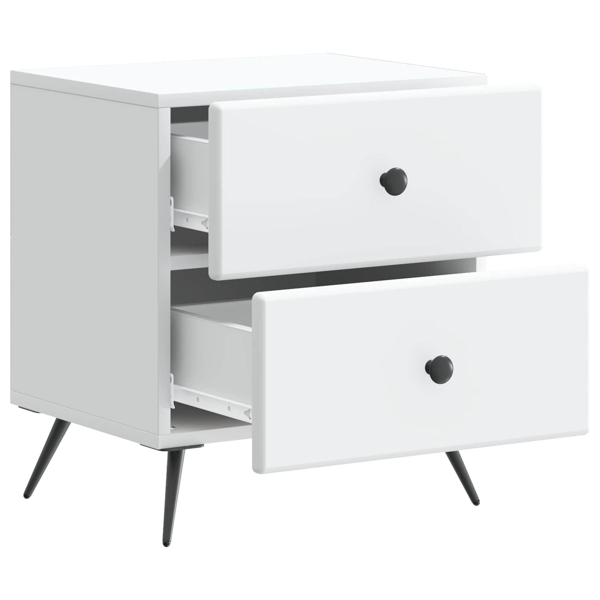 Bedside Cabinet White 43 x 34.5 x 47.5 cm Engineered Wood